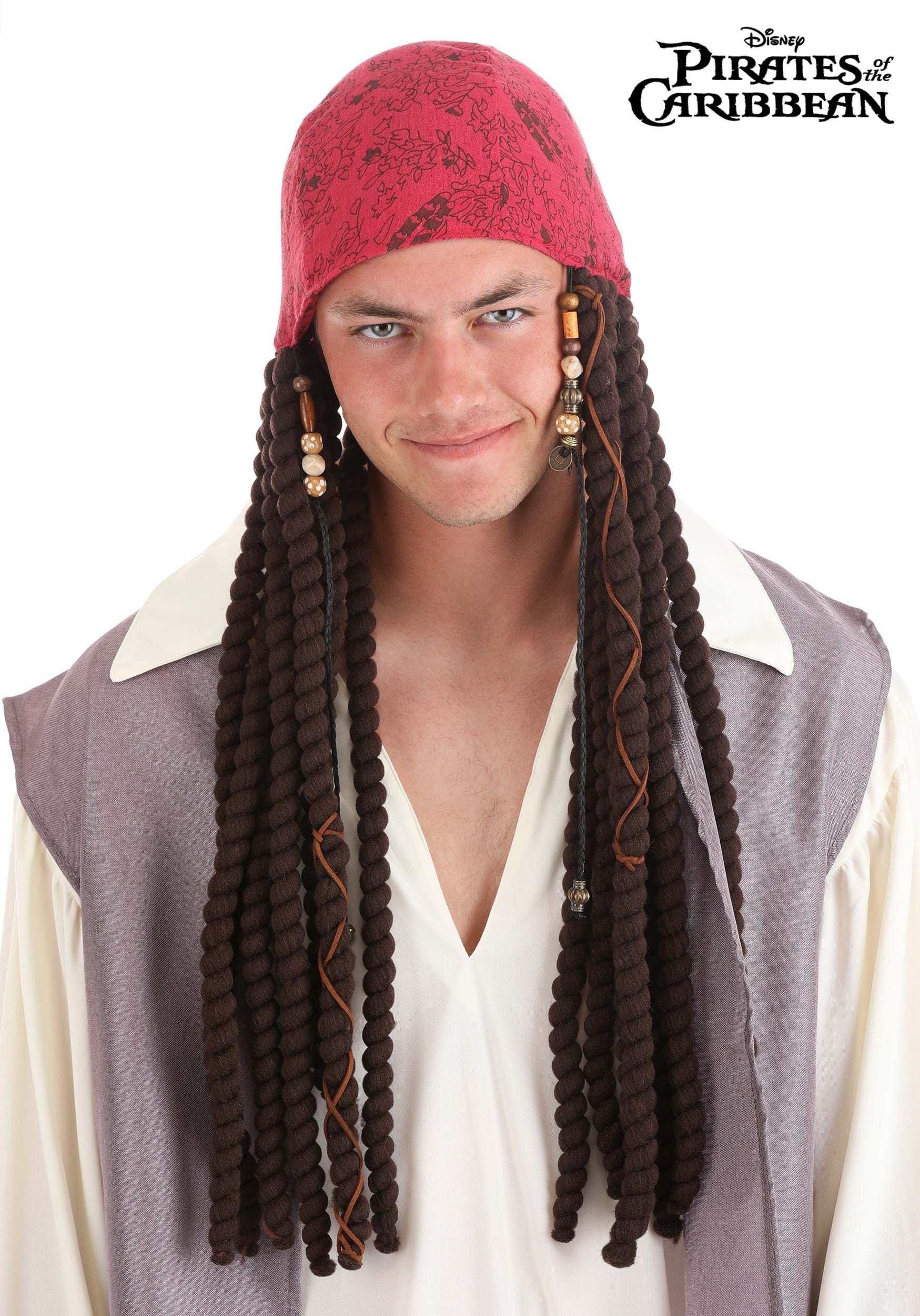 Adult Jack Sparrow Bandana and Dreads Set