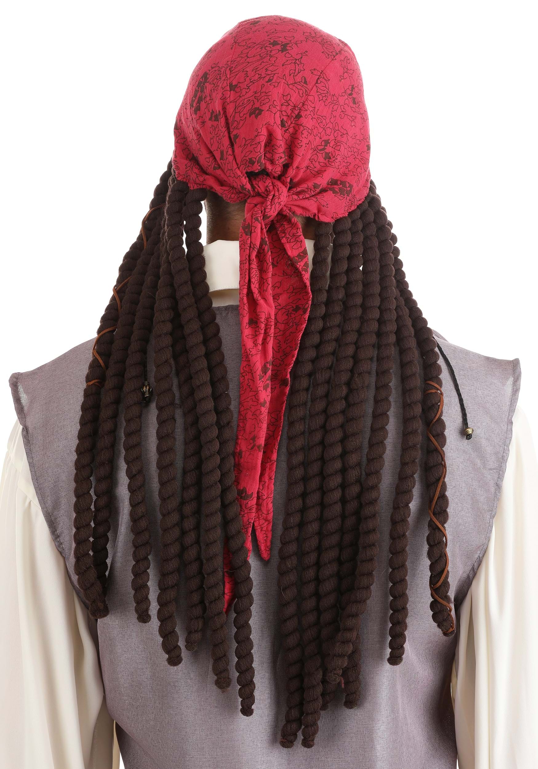 Adult Jack Sparrow Bandana and Dreads Set