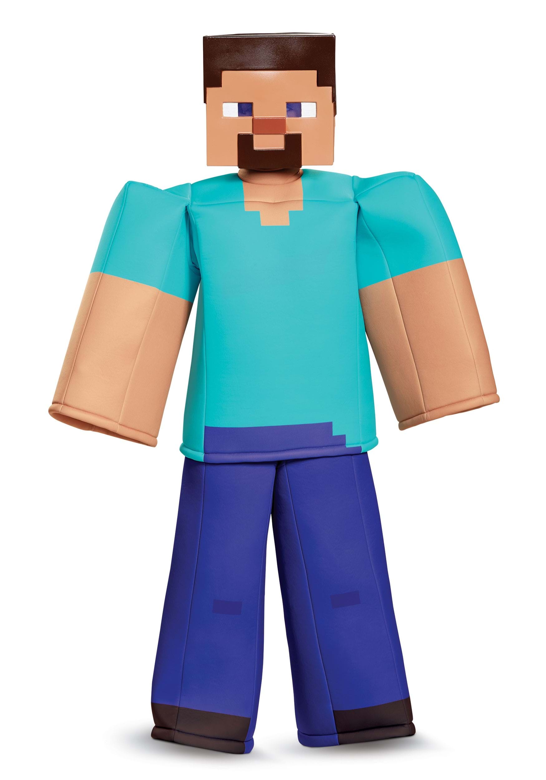 Minecraft Steve Prestige Kids Costume 1 Minecraft Steve Prestige Kids Costume
