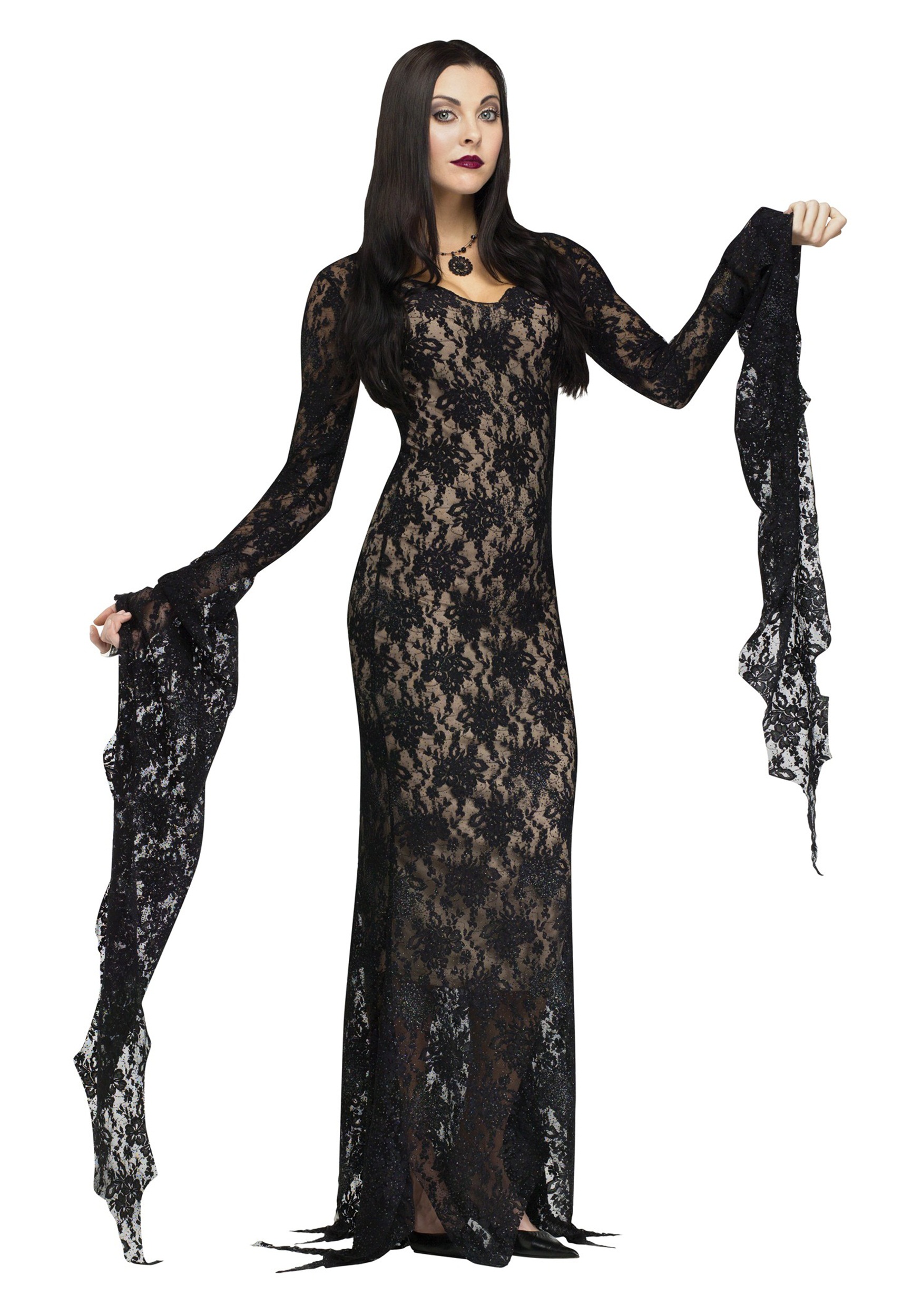 Adult Lace Morticia Costume 1 Adult Lace Morticia Costume