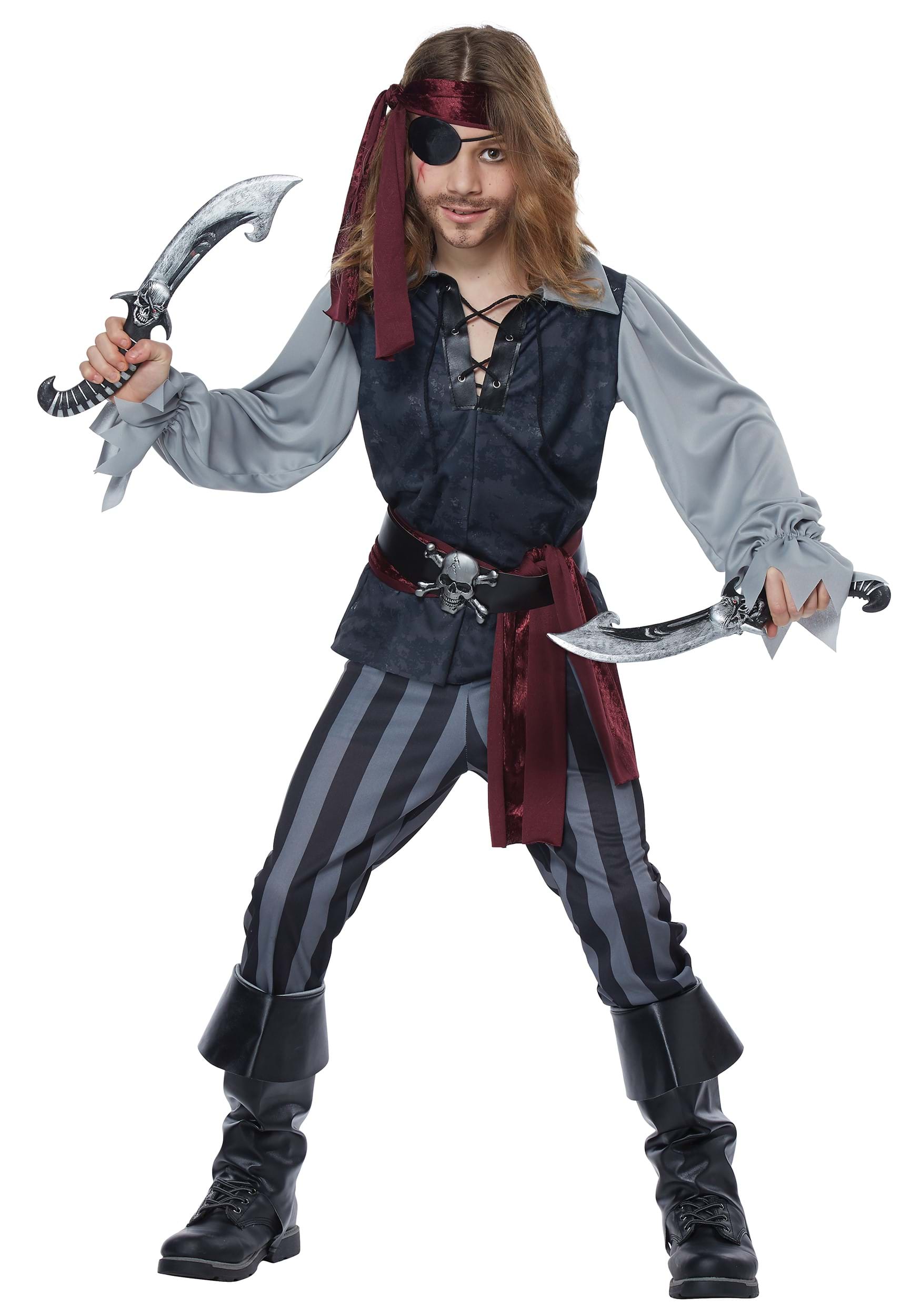 Boy's Sea Scoundrel Pirate Costume 1 Boy's Sea Scoundrel Pirate Costume