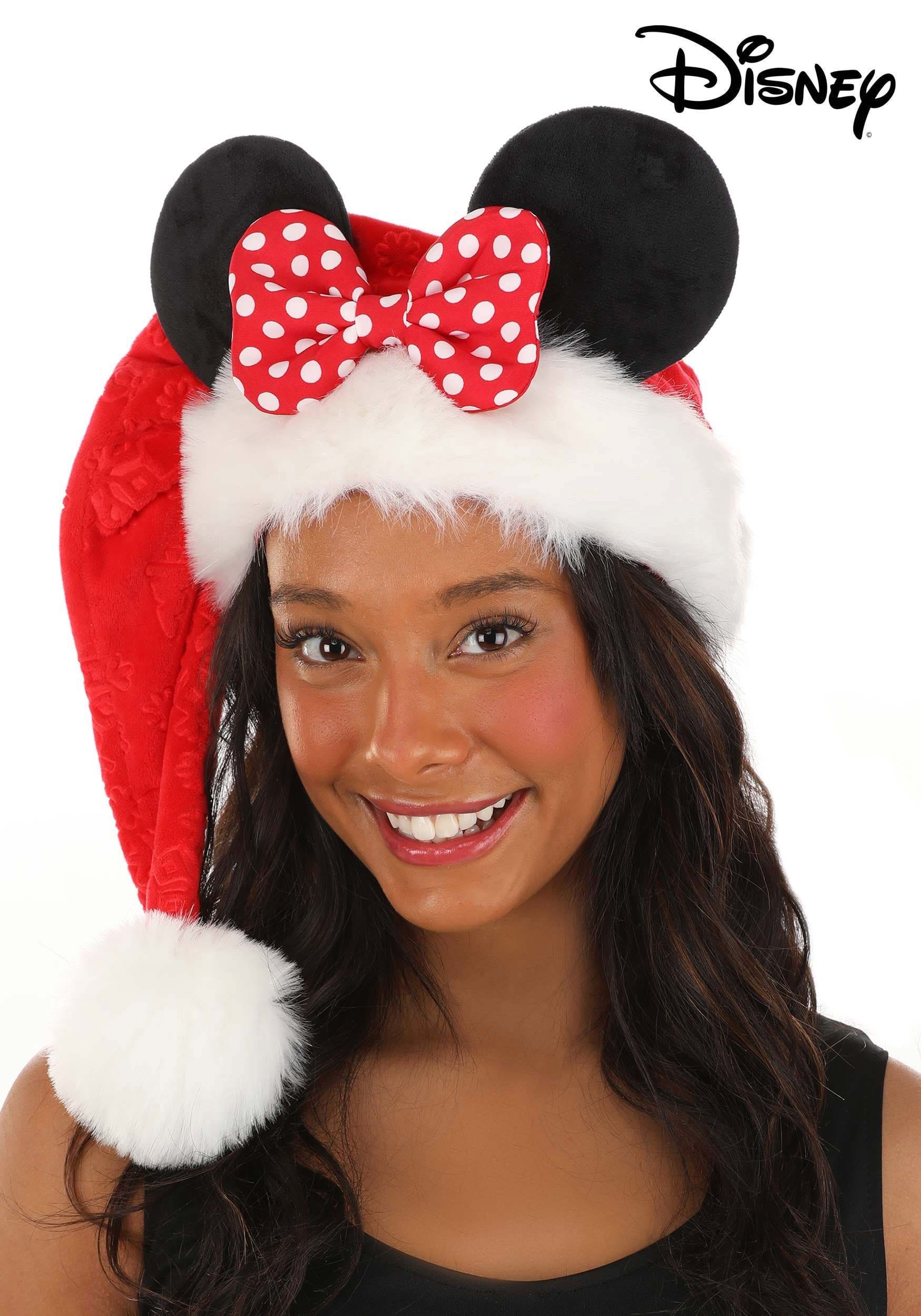 Disney Minnie Mouse Santa Holiday Hat