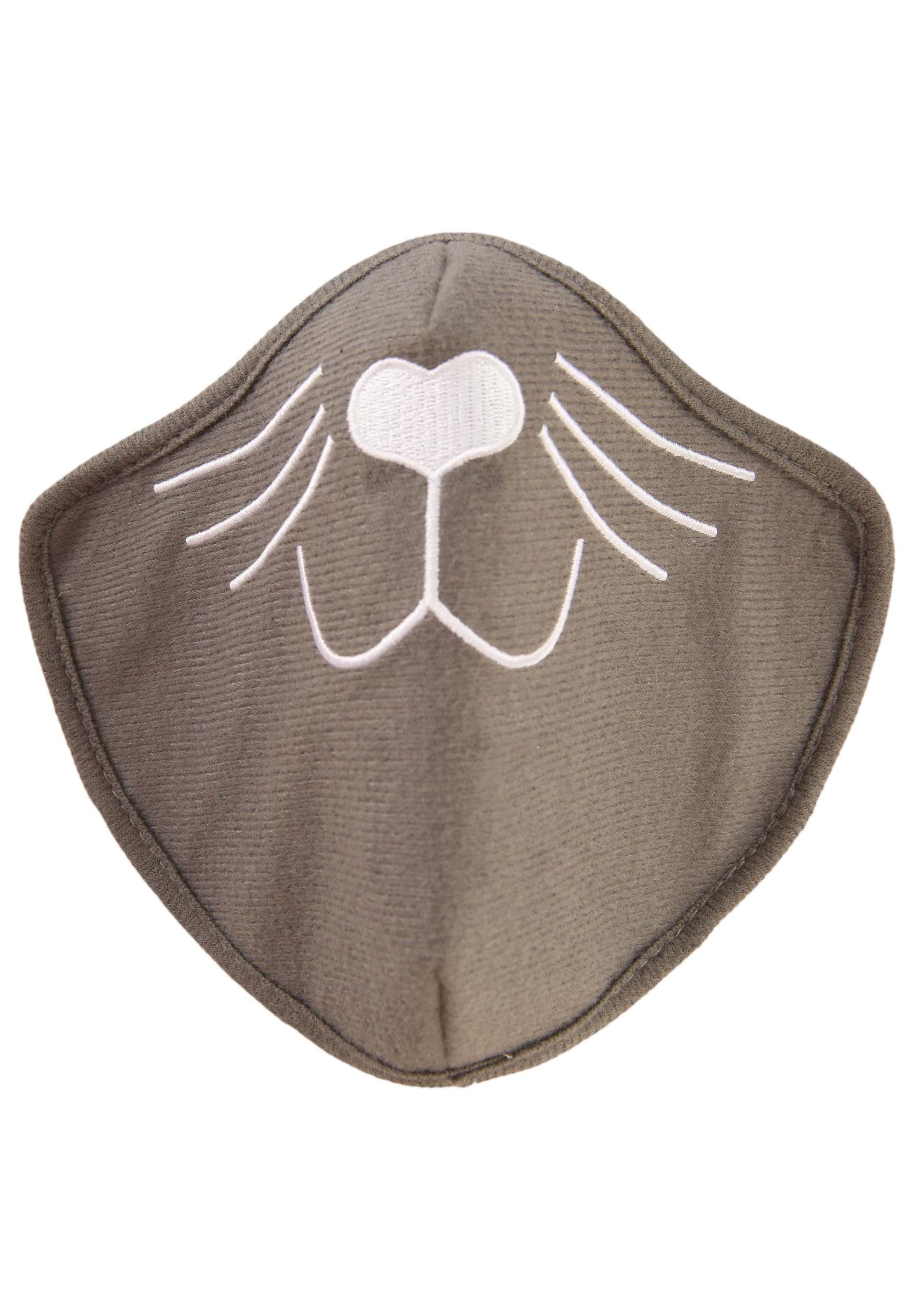 Gray Cat Face Mask for Adults