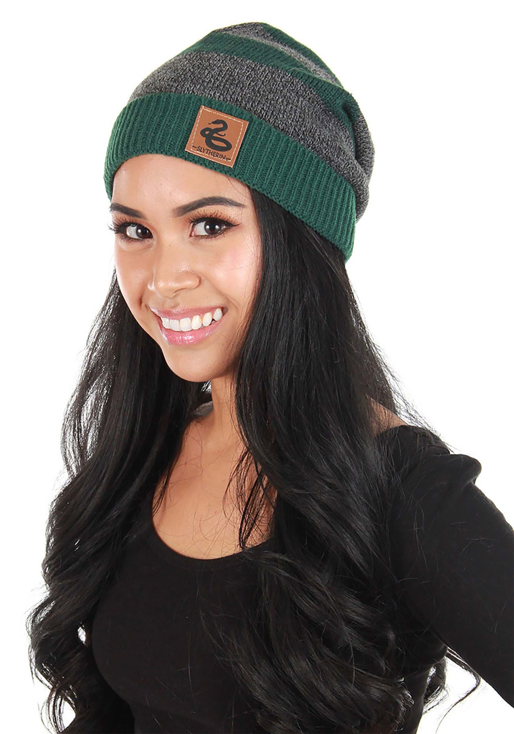 Green Slytherin Heathered Knit Warm Beanie
