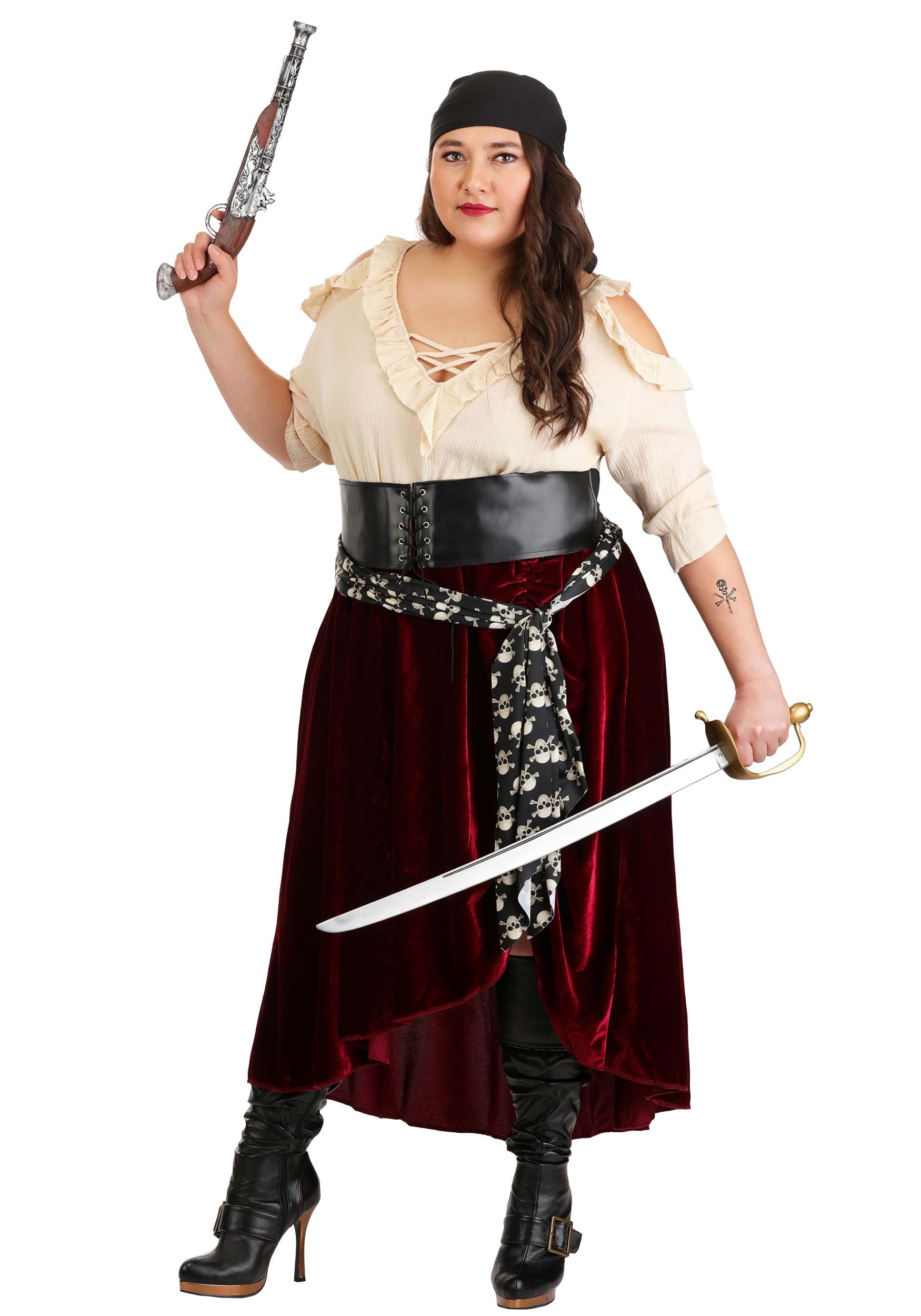 Plus Size Roving Buccaneer Costume for Women 1 Plus Size Roving Buccaneer Costume for Women