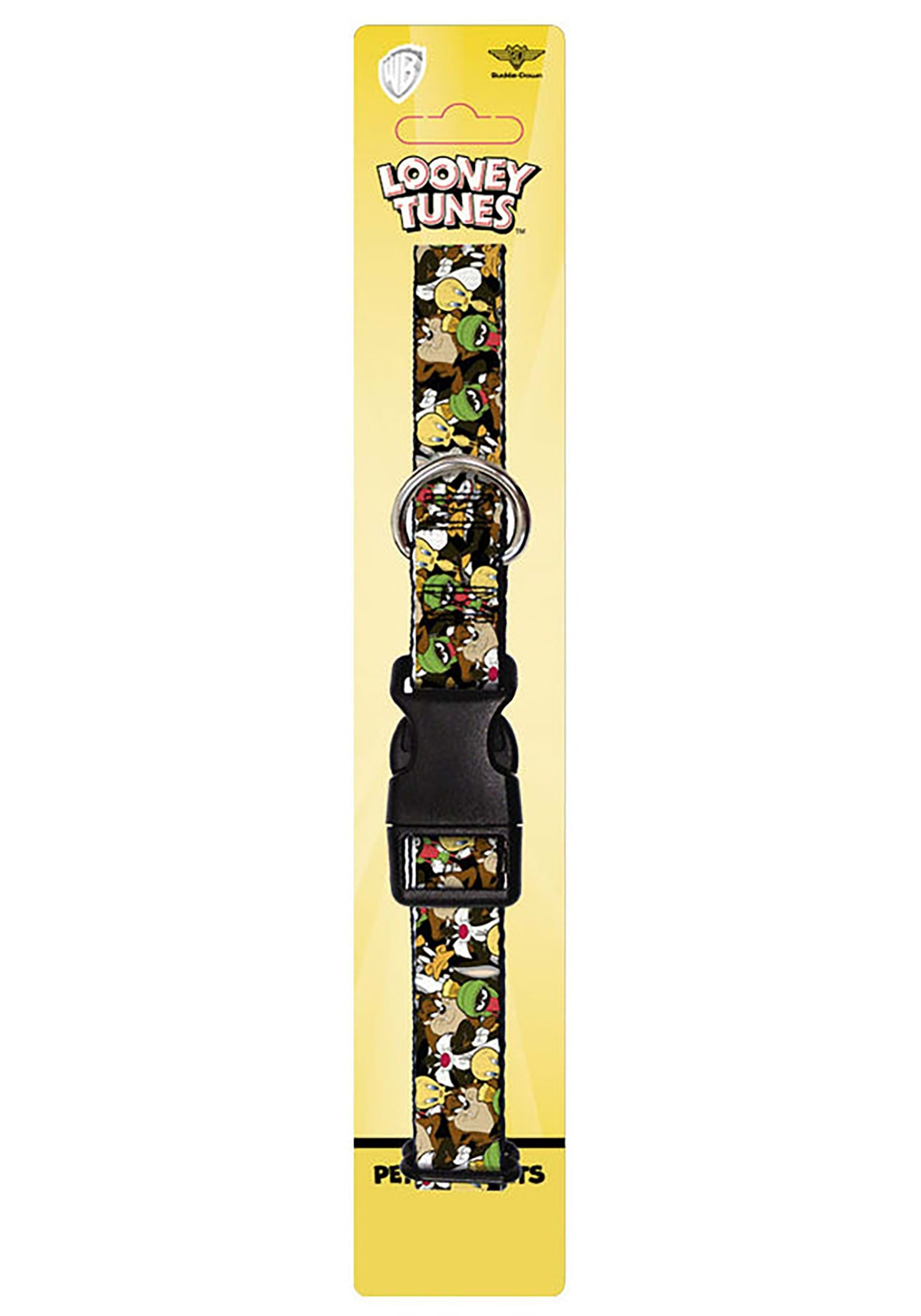 Looney Tunes 6-Character Stacked Collage Dog Collar 3 Looney Tunes 6-Character Stacked Collage Dog Collar