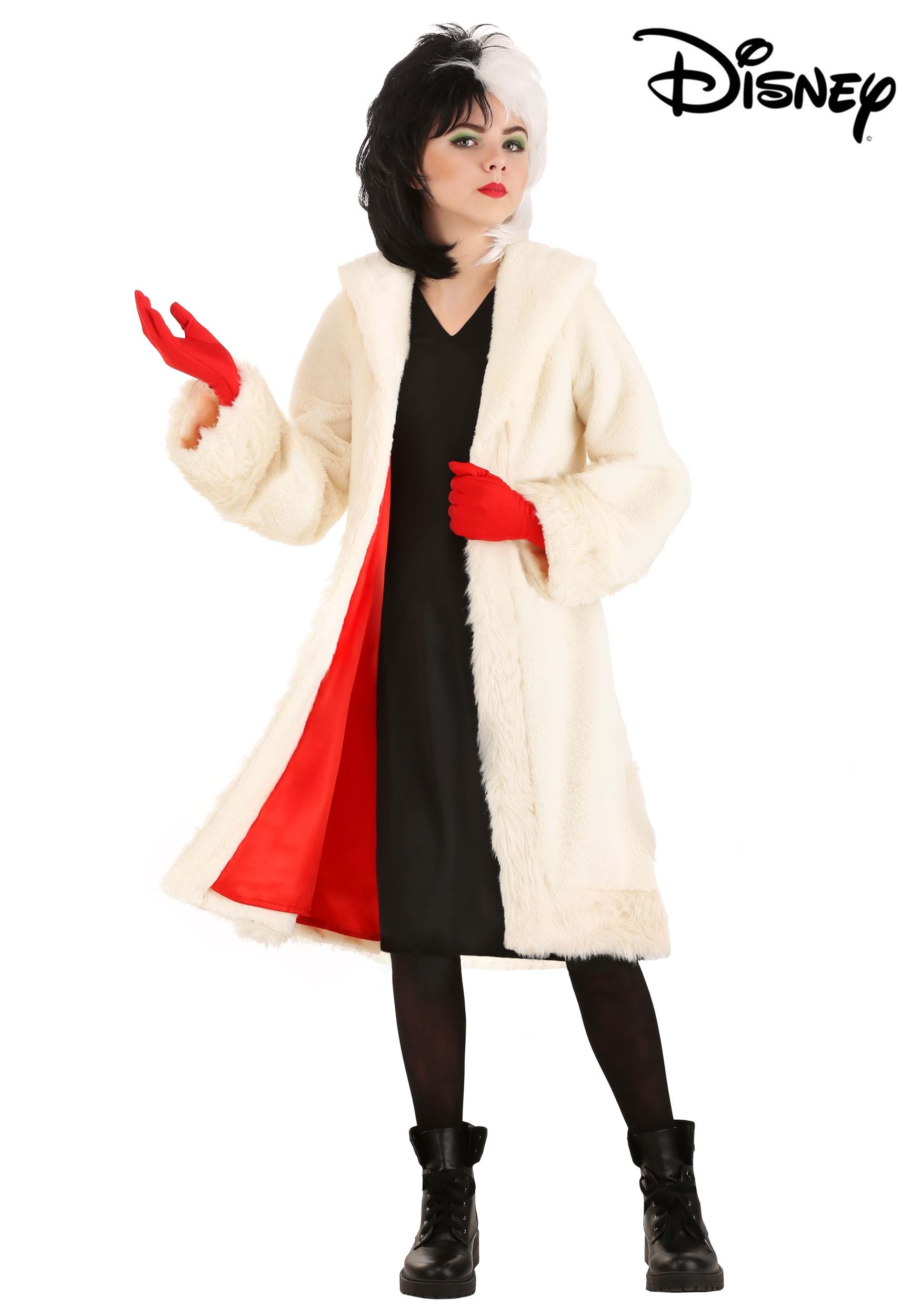 Tween Cruella De Vil Coat Costume from Disney's 101 Dalmatians 5 Tween Cruella De Vil Coat Costume from Disney's 101 Dalmatians