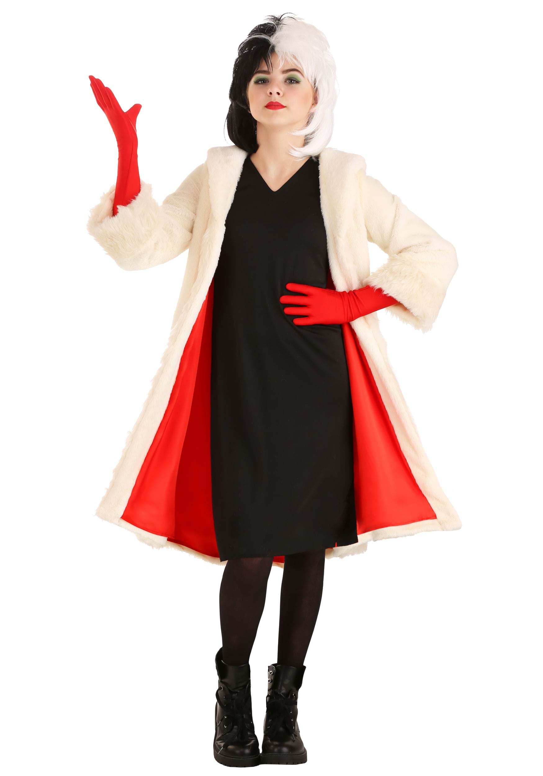 Tween Cruella De Vil Coat Costume from Disney's 101 Dalmatians 7 Tween Cruella De Vil Coat Costume from Disney's 101 Dalmatians