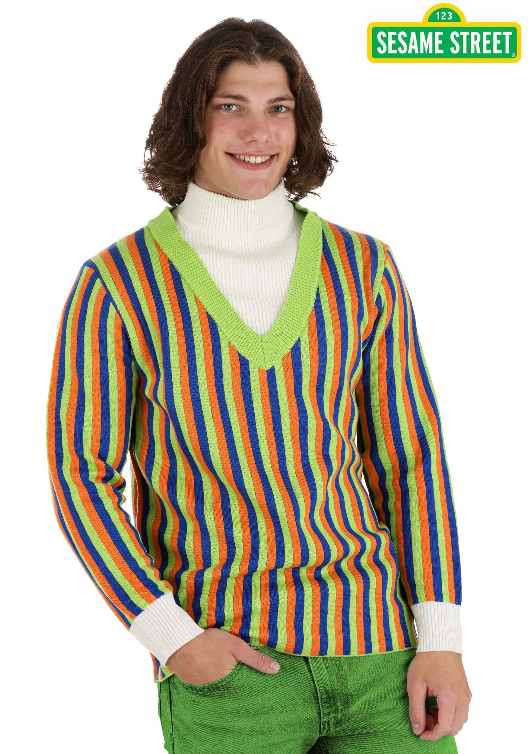 Adult Sesame Street Bert Cosplay Knit Sweater