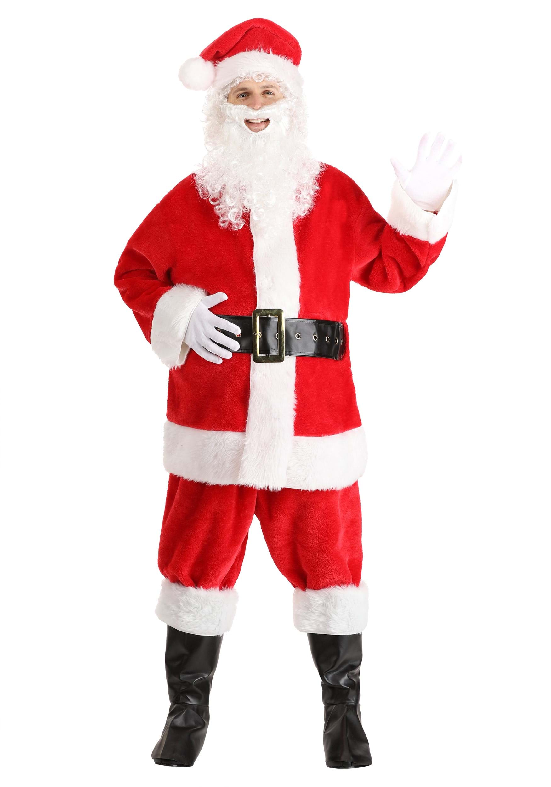 Deluxe Red Santa Claus Costume for Men