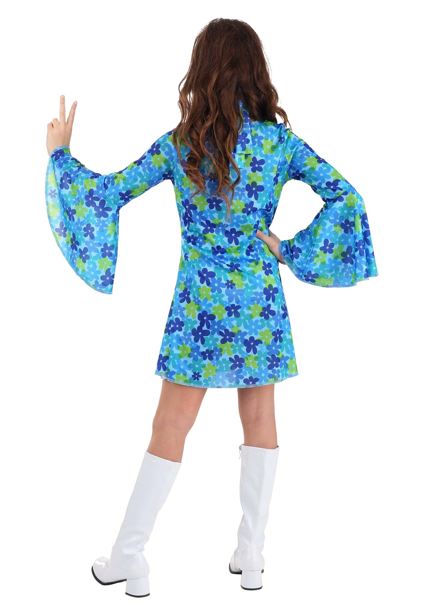 Girl's Wild Flower 70s Disco Costume Dress