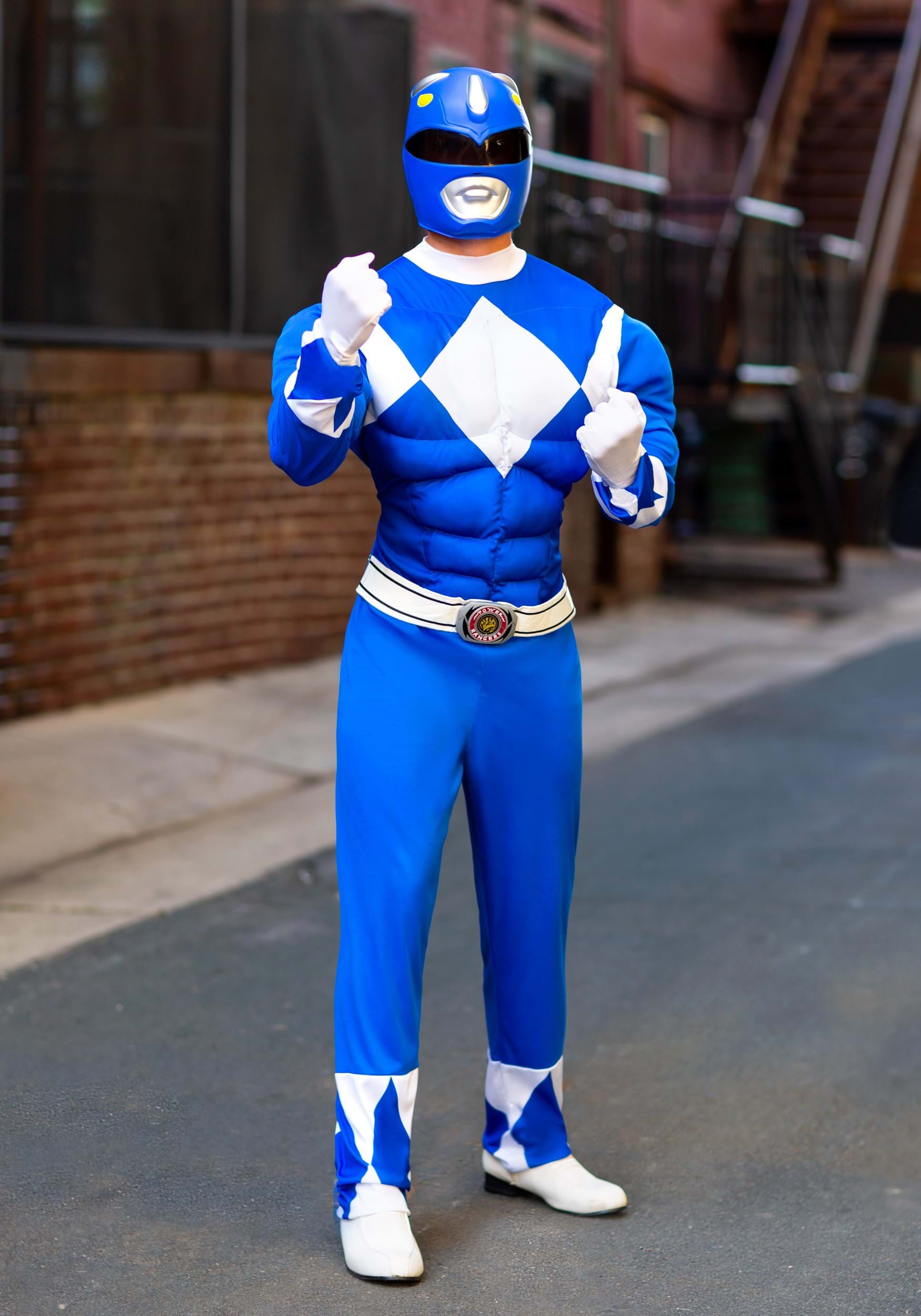 Power Rangers Blue Ranger Adult Muscle Costume 1 Power Rangers Blue Ranger Adult Muscle Costume