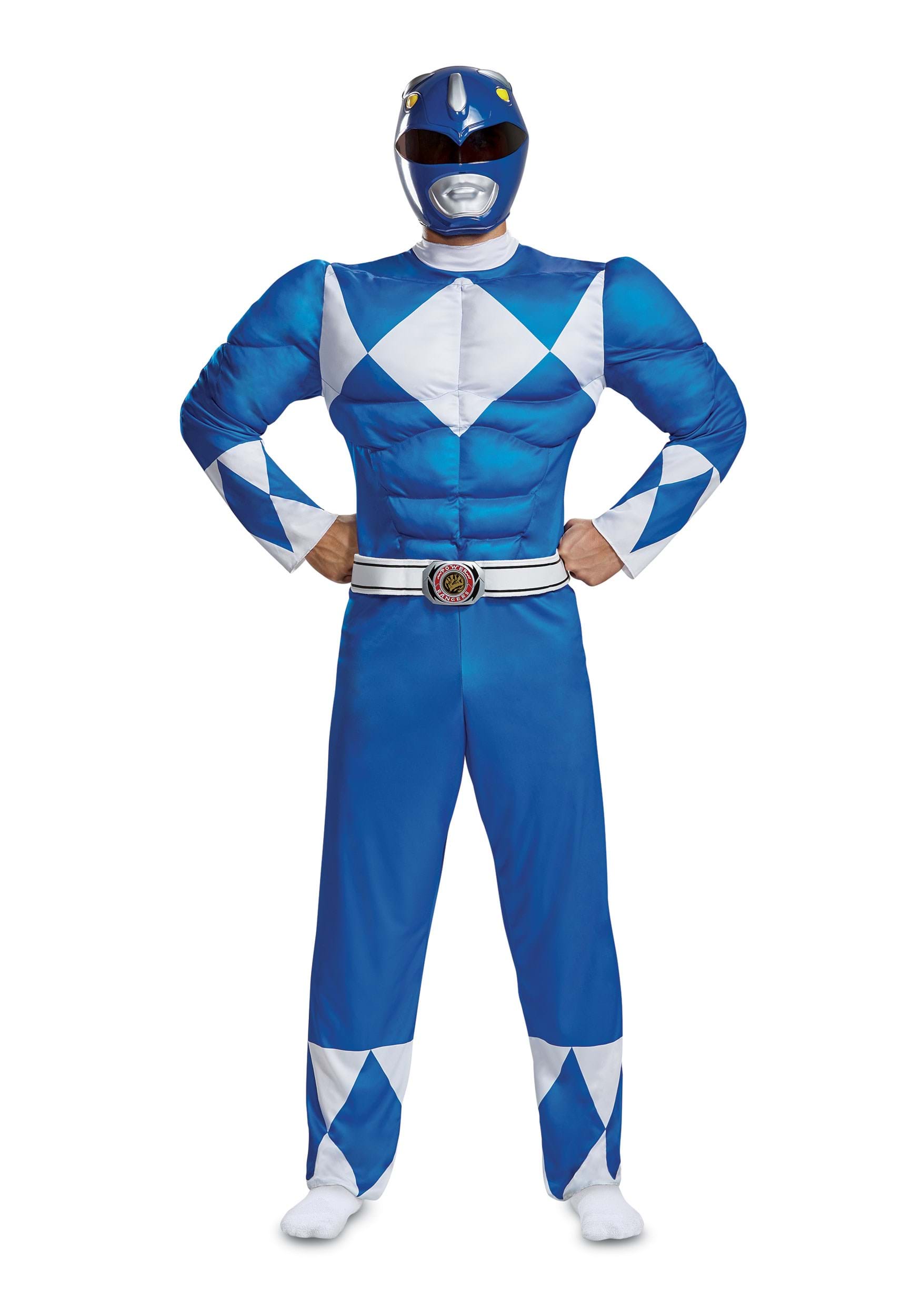 Power Rangers Blue Ranger Adult Muscle Costume 3 Power Rangers Blue Ranger Adult Muscle Costume