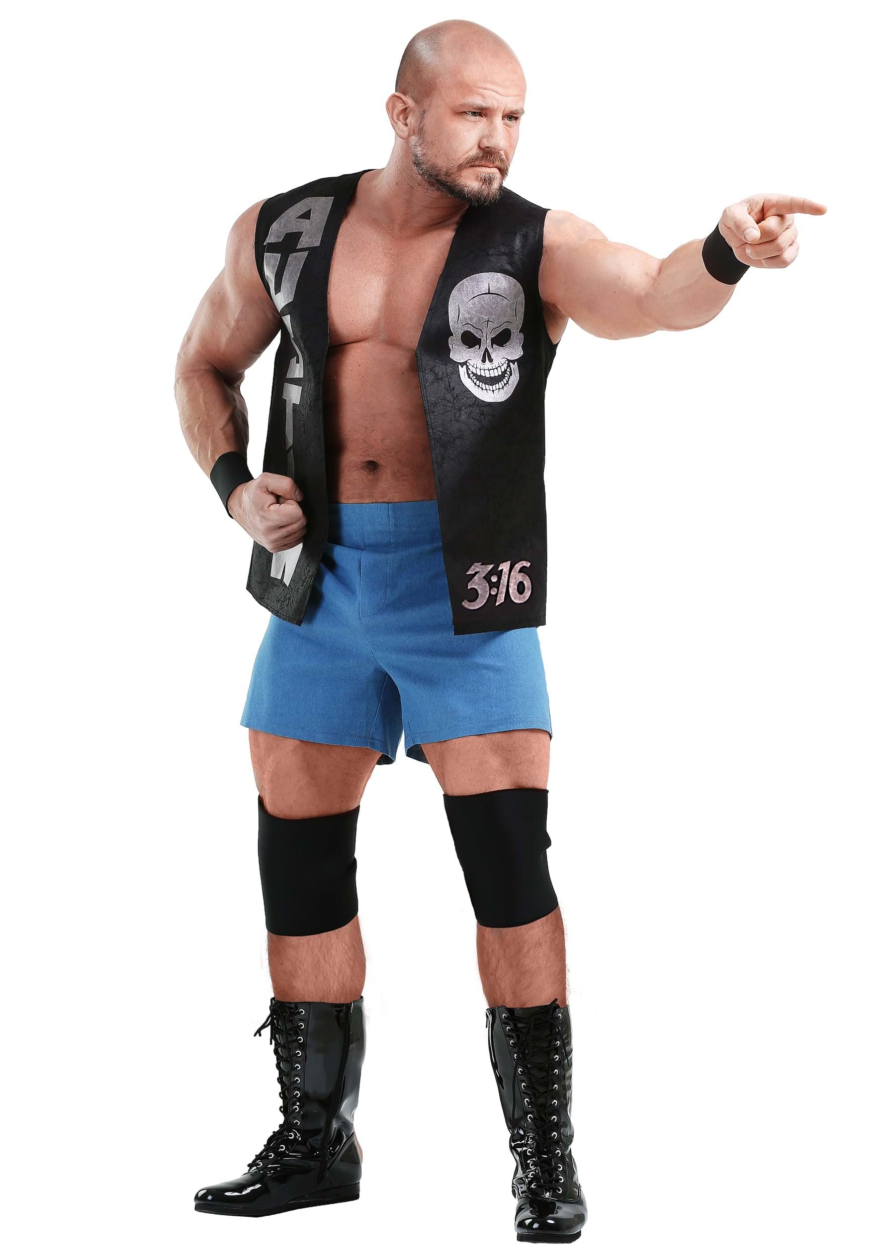 WWE Plus Size Stone Cold Steve Austin Adult Costume 2 WWE Plus Size Stone Cold Steve Austin Adult Costume