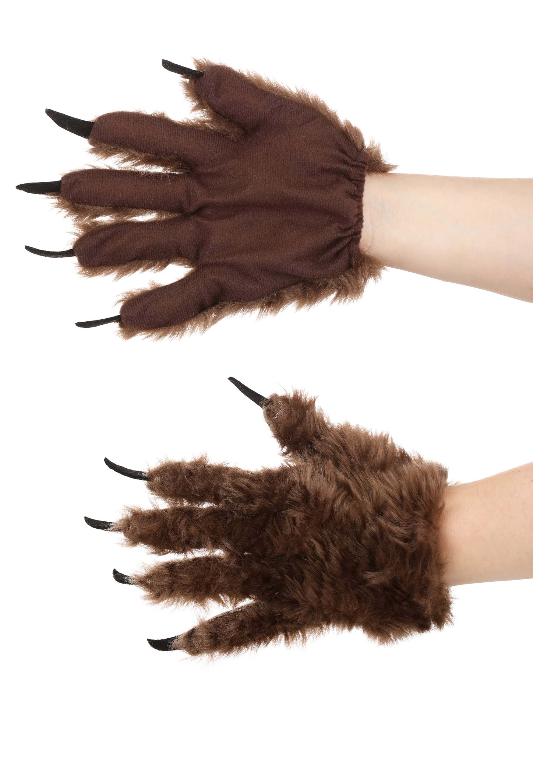Adult Brown Wolf Costume Paws