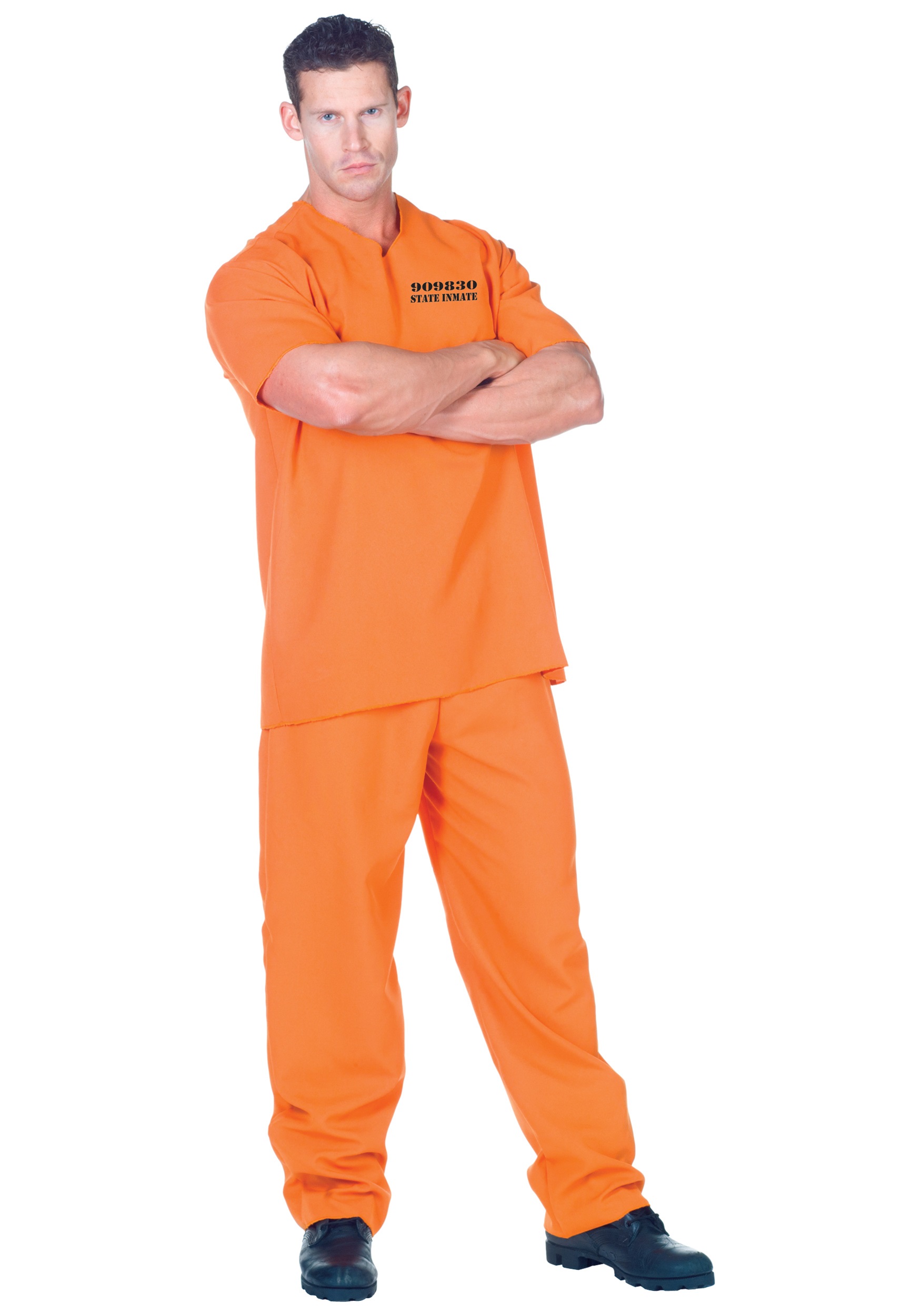 Plus Size Prisoner Orange Jumpsuit