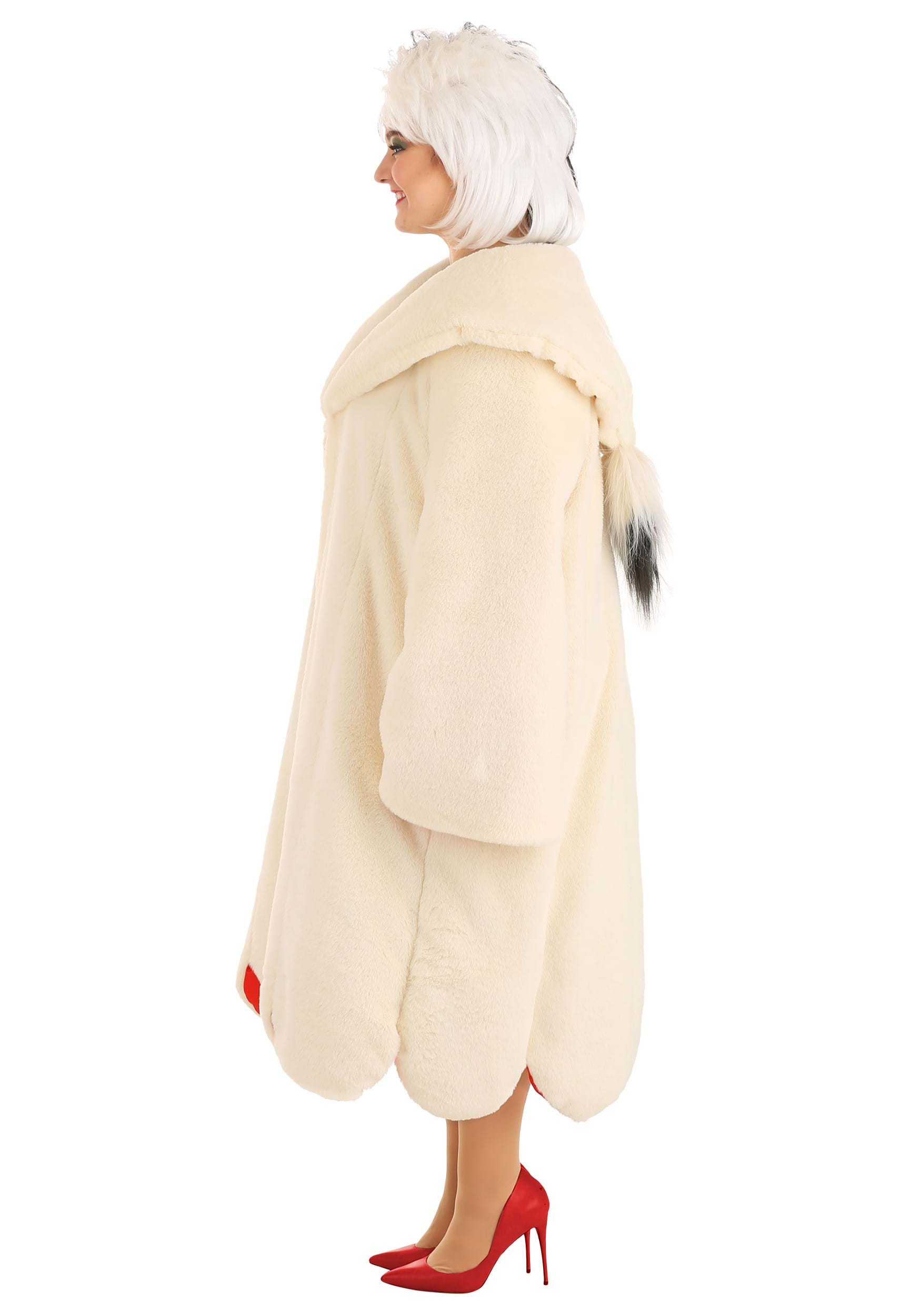 Cruella De Vil Coat Costume for Plus Size Women from Disney's 101 Dalmatians 7 Cruella De Vil Coat Costume for Plus Size Women from Disney's 101 Dalmatians