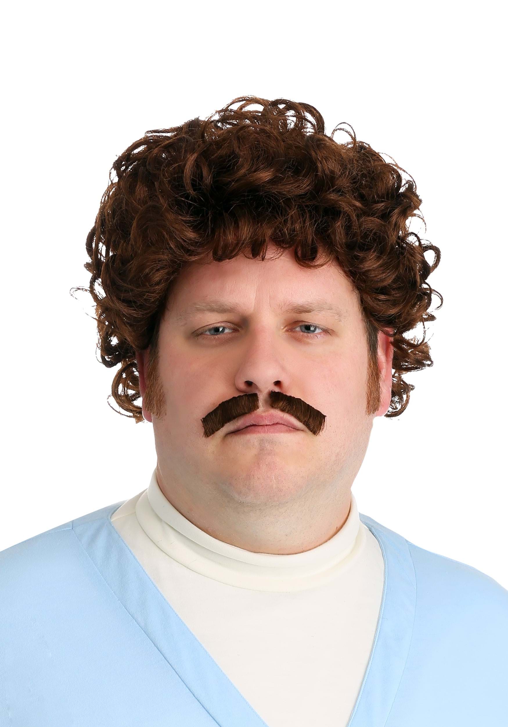 Men's Lovable Luchador Wig and Mustache Costume Kit 1 Men's Lovable Luchador Wig and Mustache Costume Kit