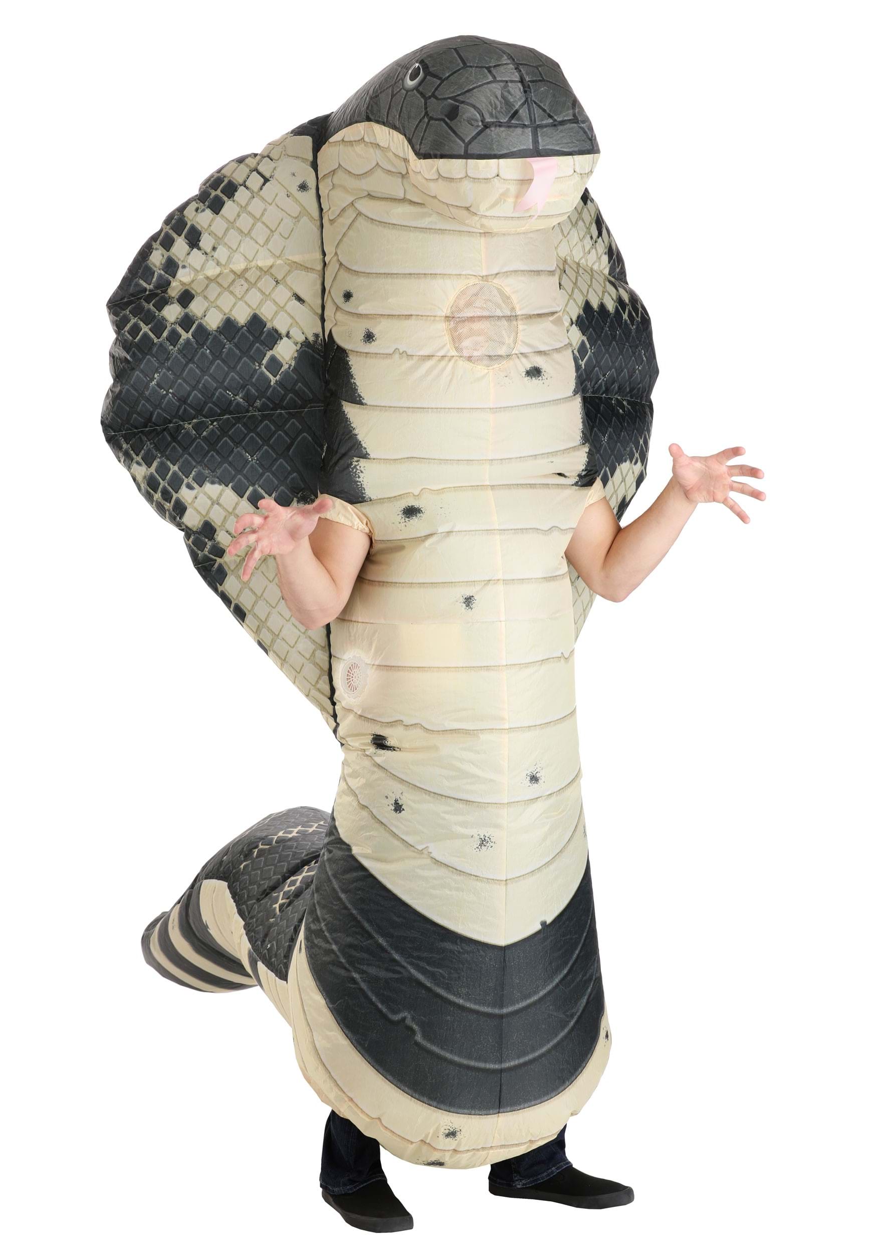 Adult Inflatable Hooded Snake Costume 1 Adult Inflatable Hooded Snake Costume