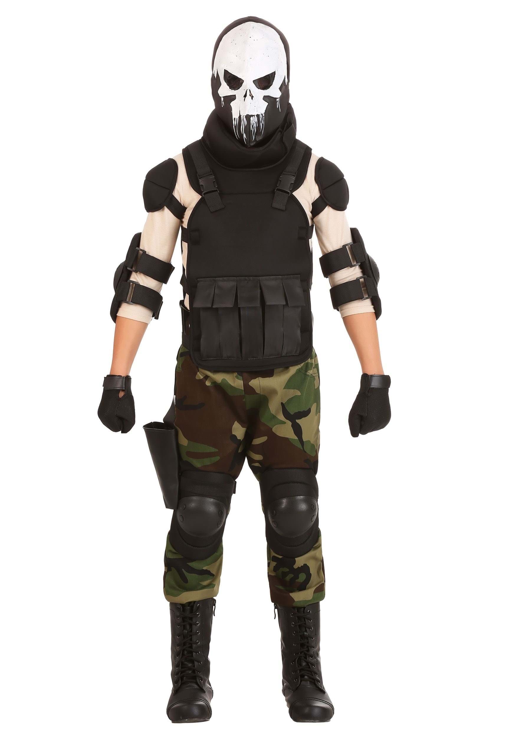 Boy's Skull Military Man Costume