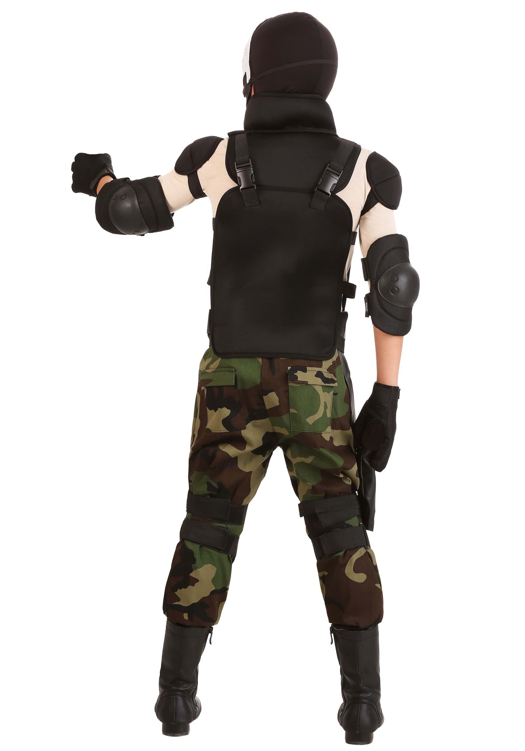 Boy's Skull Military Man Costume