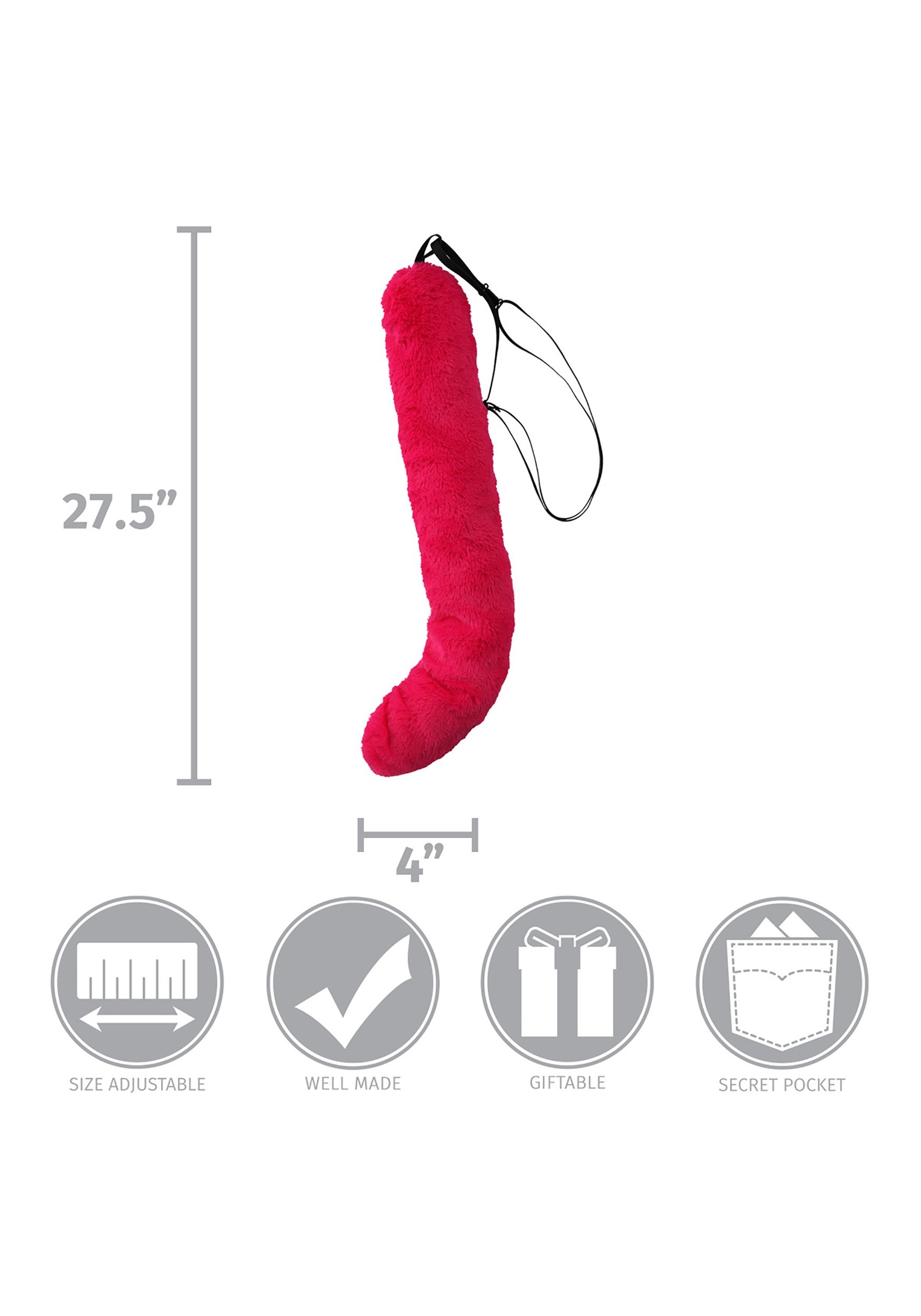 Deluxe Anime Magenta Cat Tail 6 Deluxe Anime Magenta Cat Tail