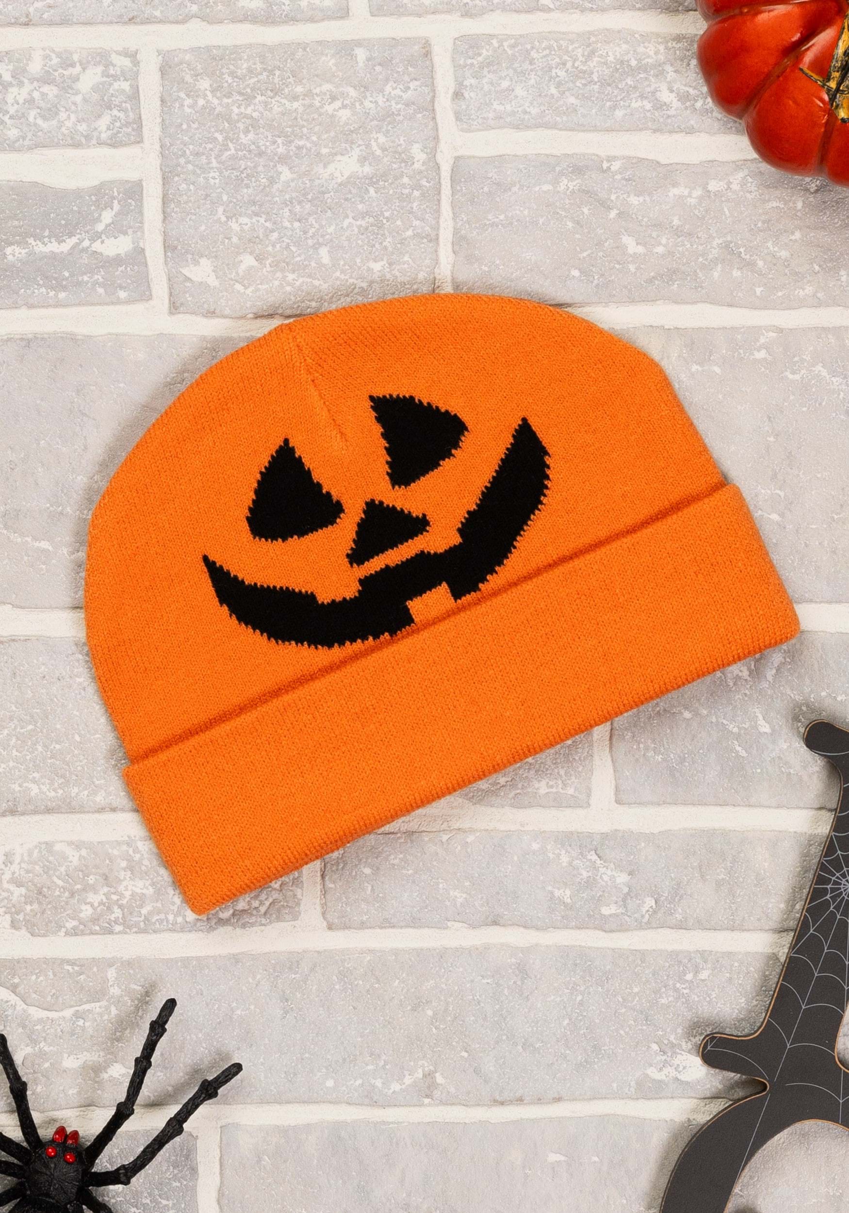 Jack-O-Lantern Beanie for Adults