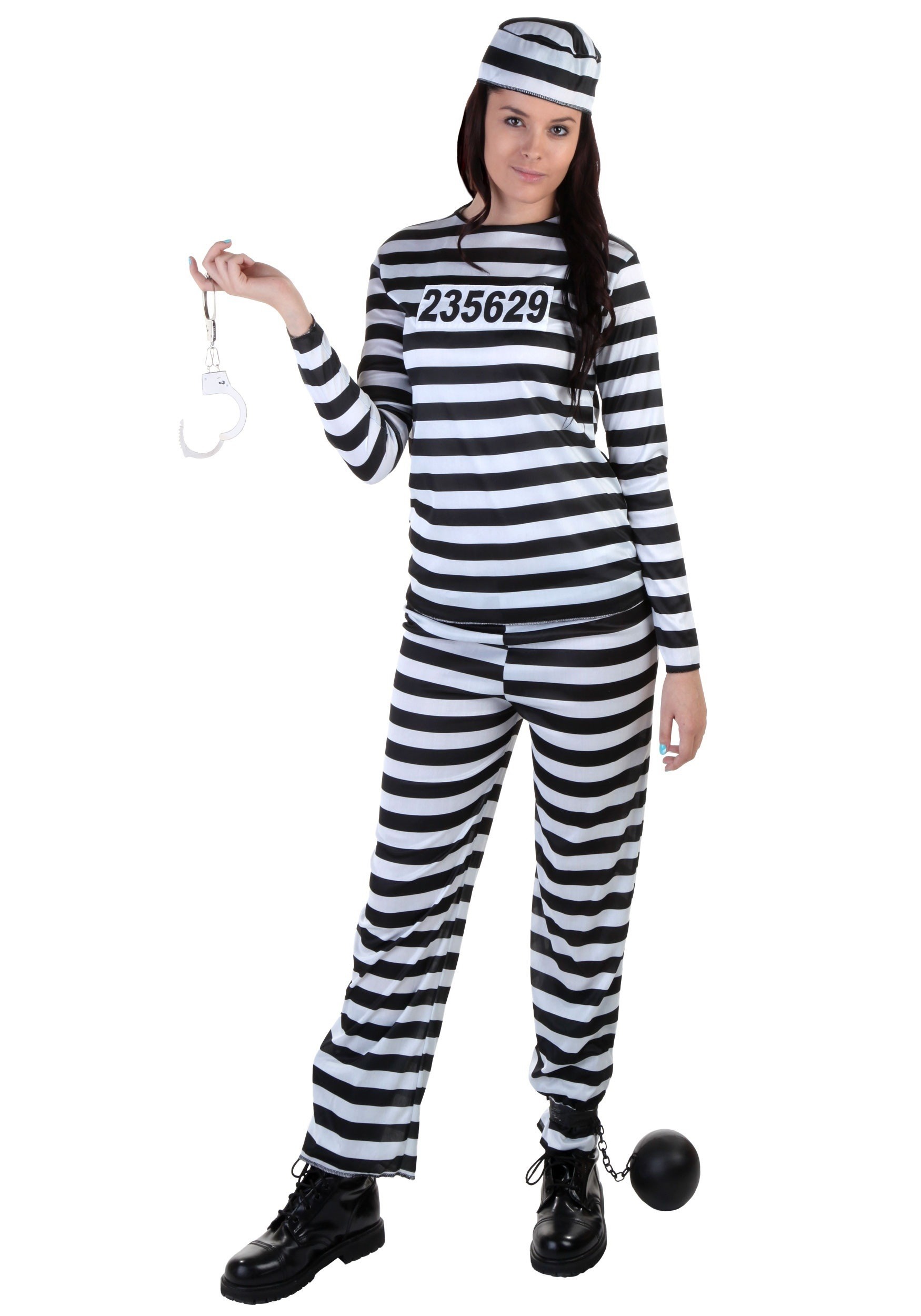 Women's Prisoner Plus Size Costume 3 Women's Prisoner Plus Size Costume