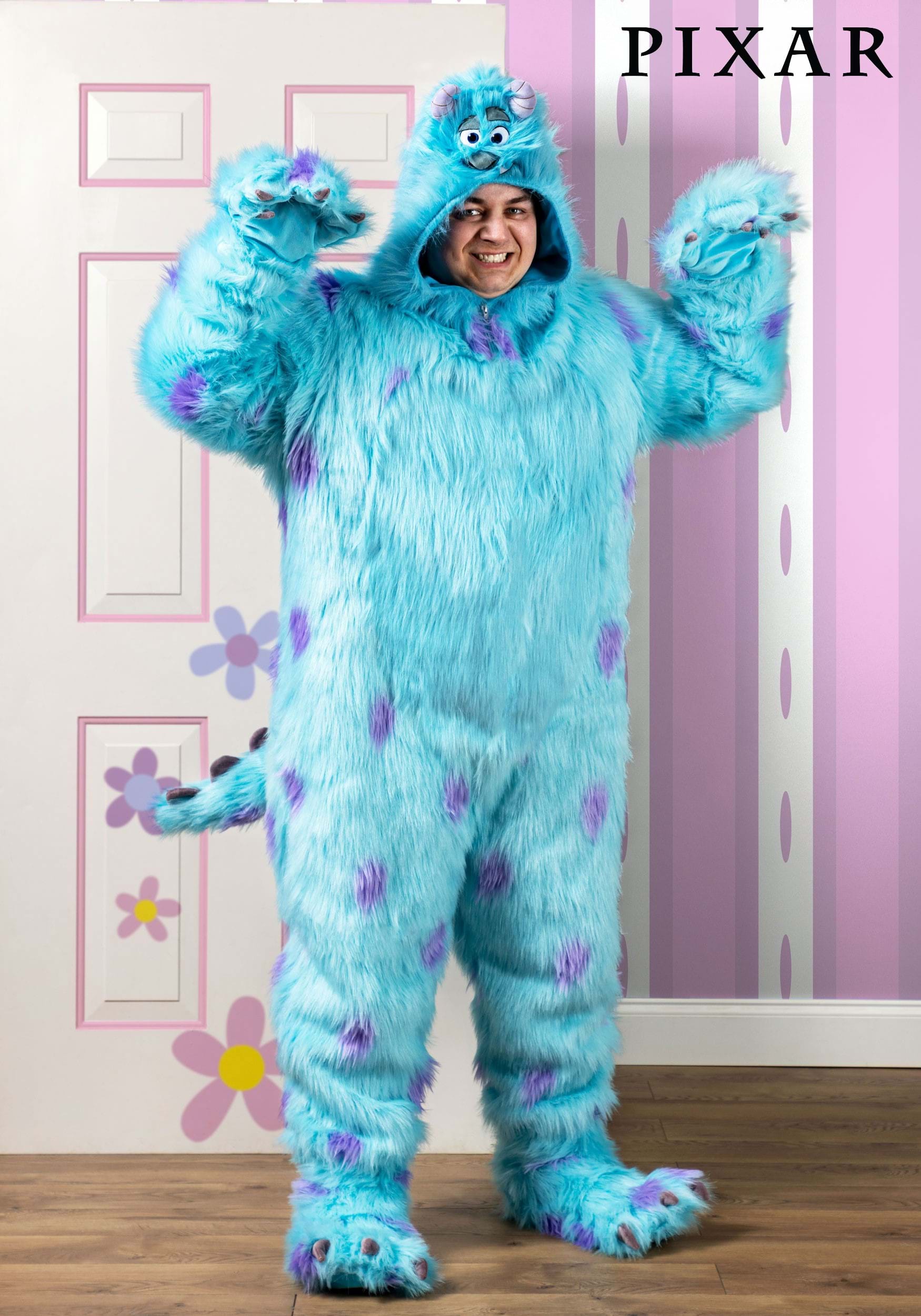 Plus Size Adult Hooded Monsters Inc Sulley Costume