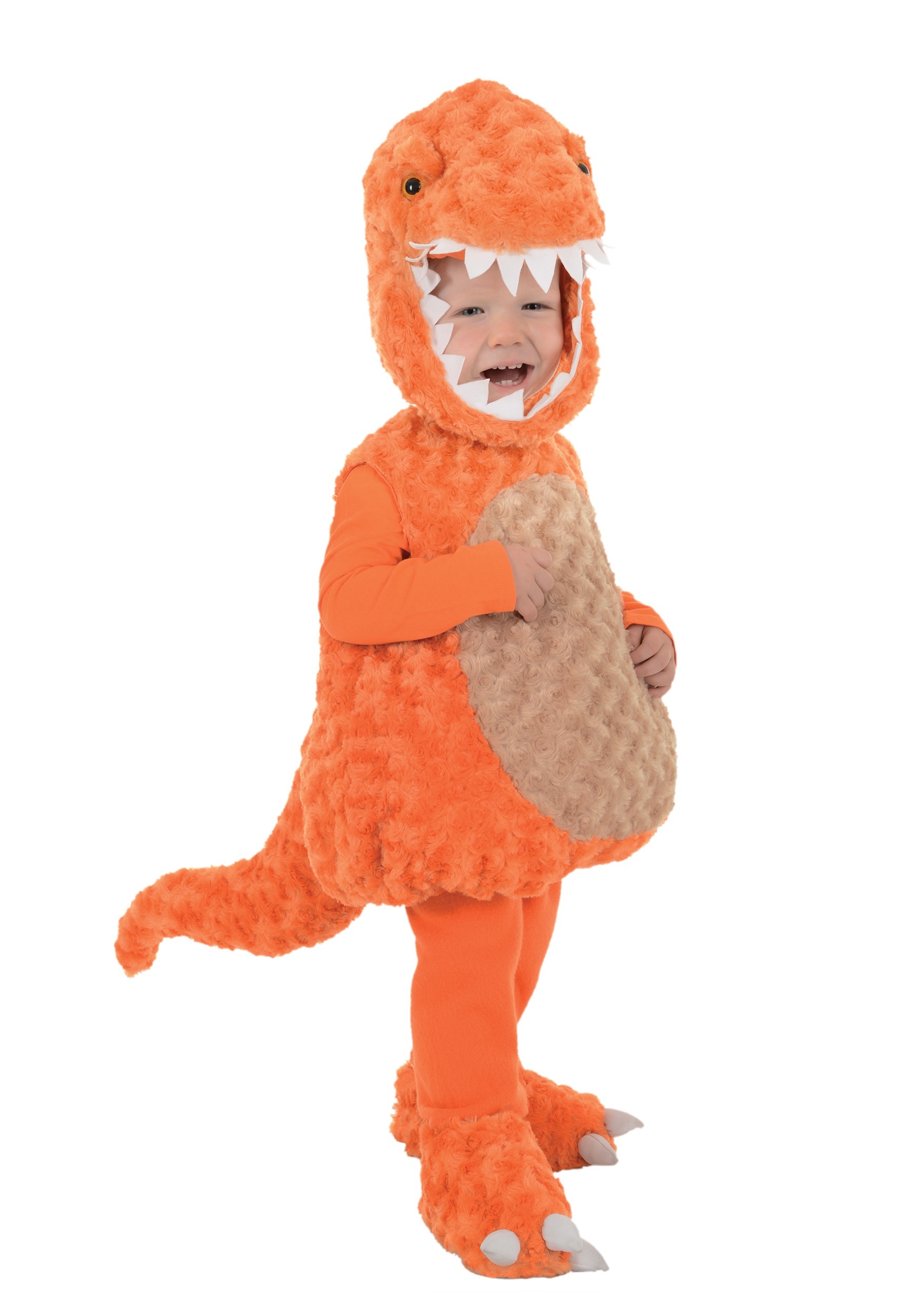 Kid's T-Rex Orange Costume 1 Kid's T-Rex Orange Costume