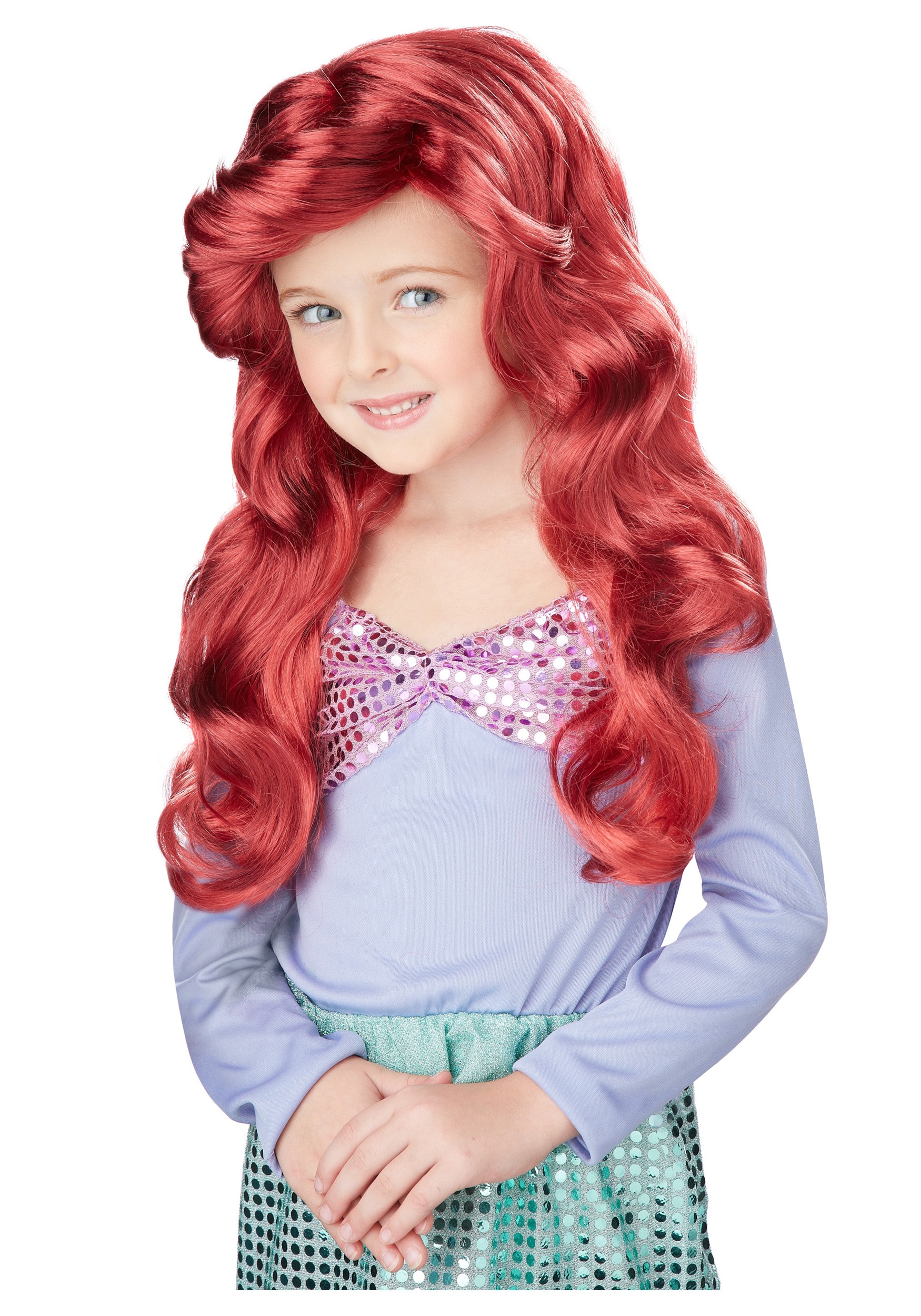 Girls Lil Mermaid Wig