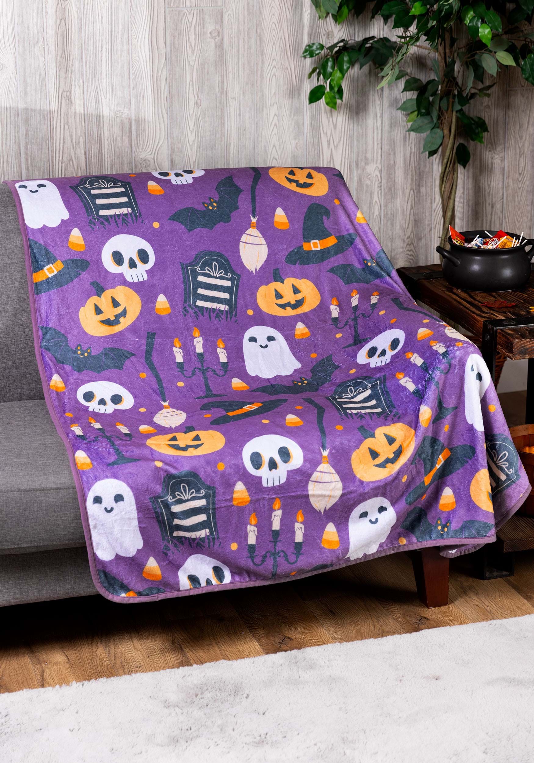 Halloween Mischief Throw Blanket