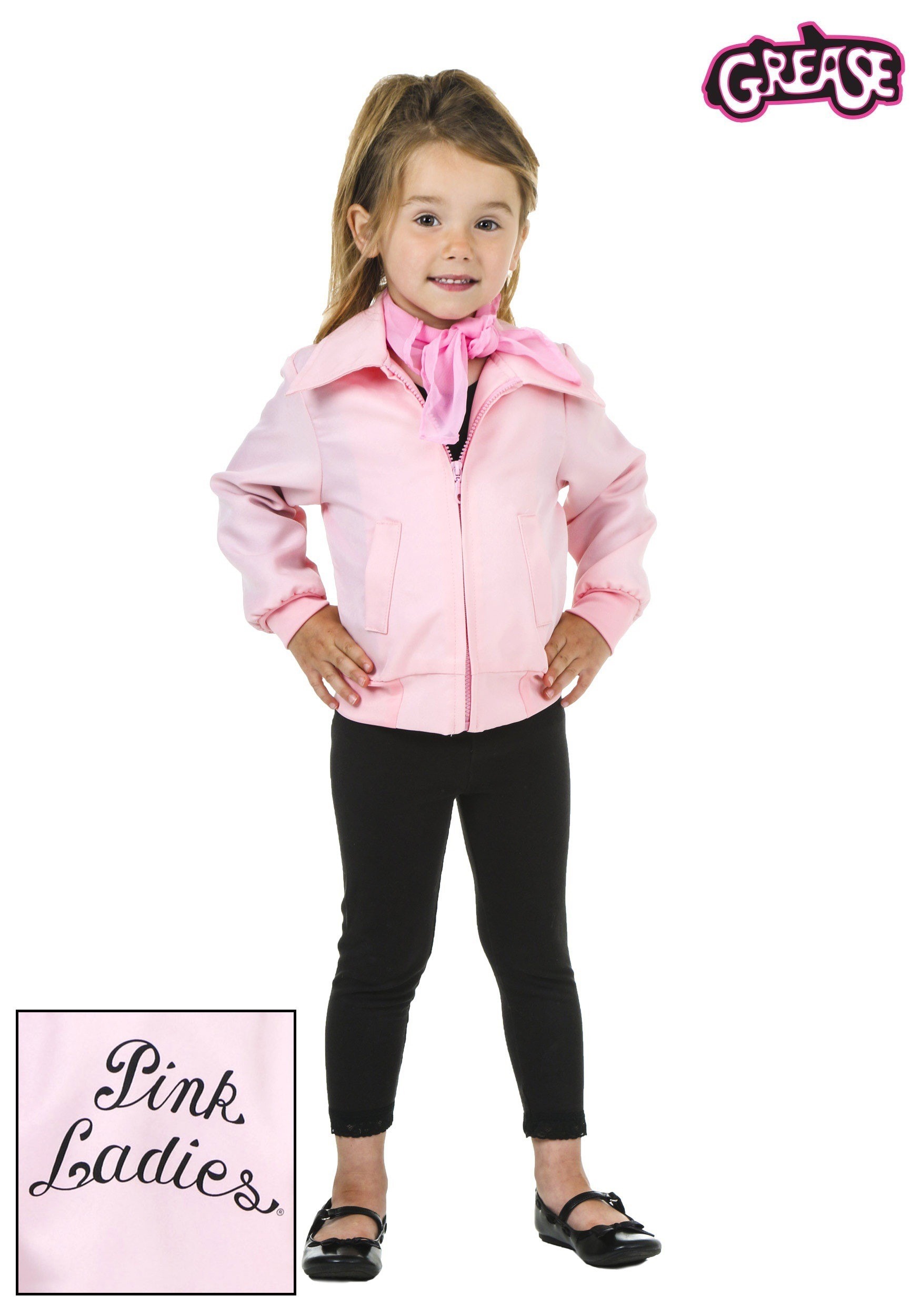 Deluxe Pink Ladies Toddler Jacket Costume