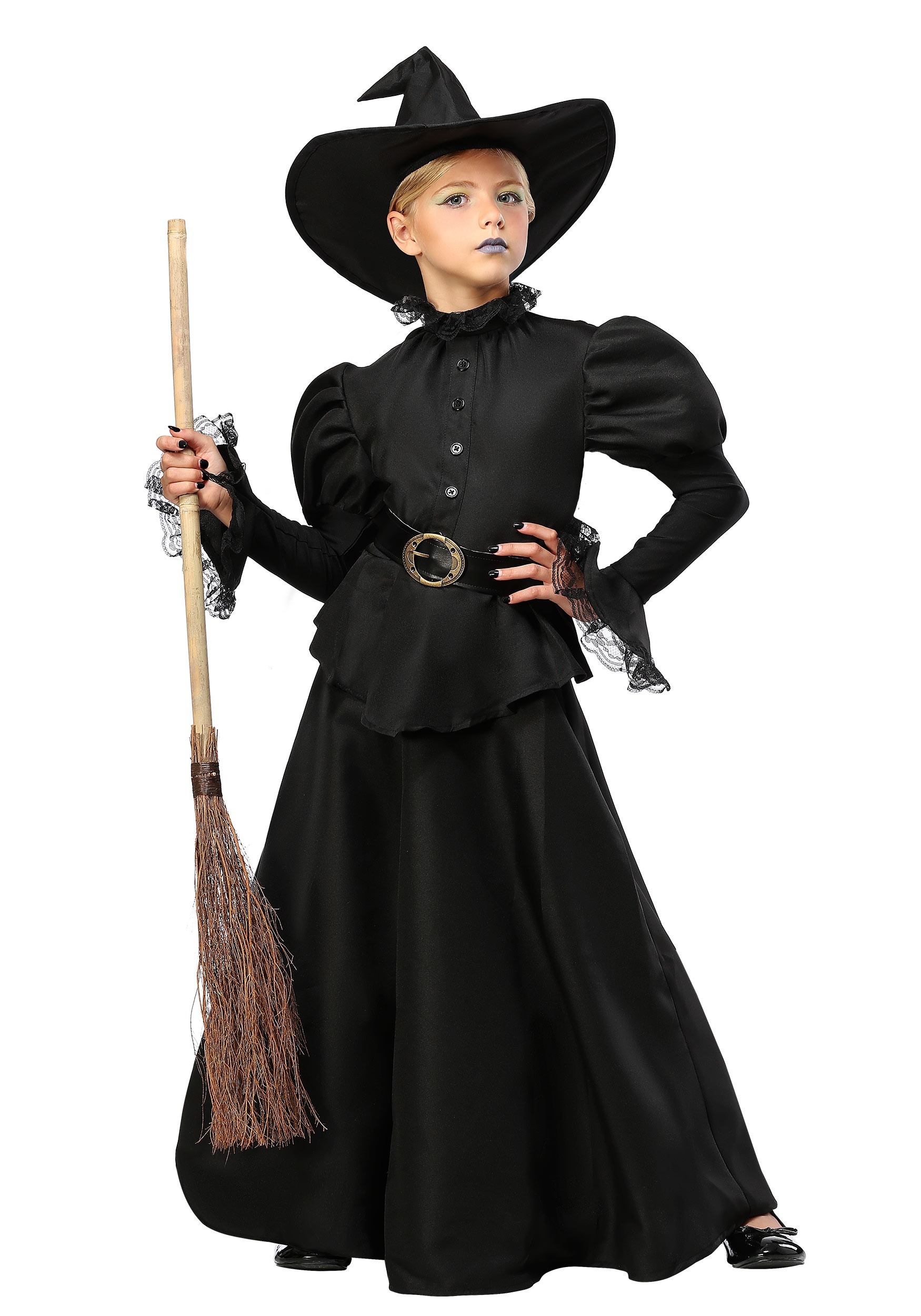 Girl's Classic Black Witch Costume