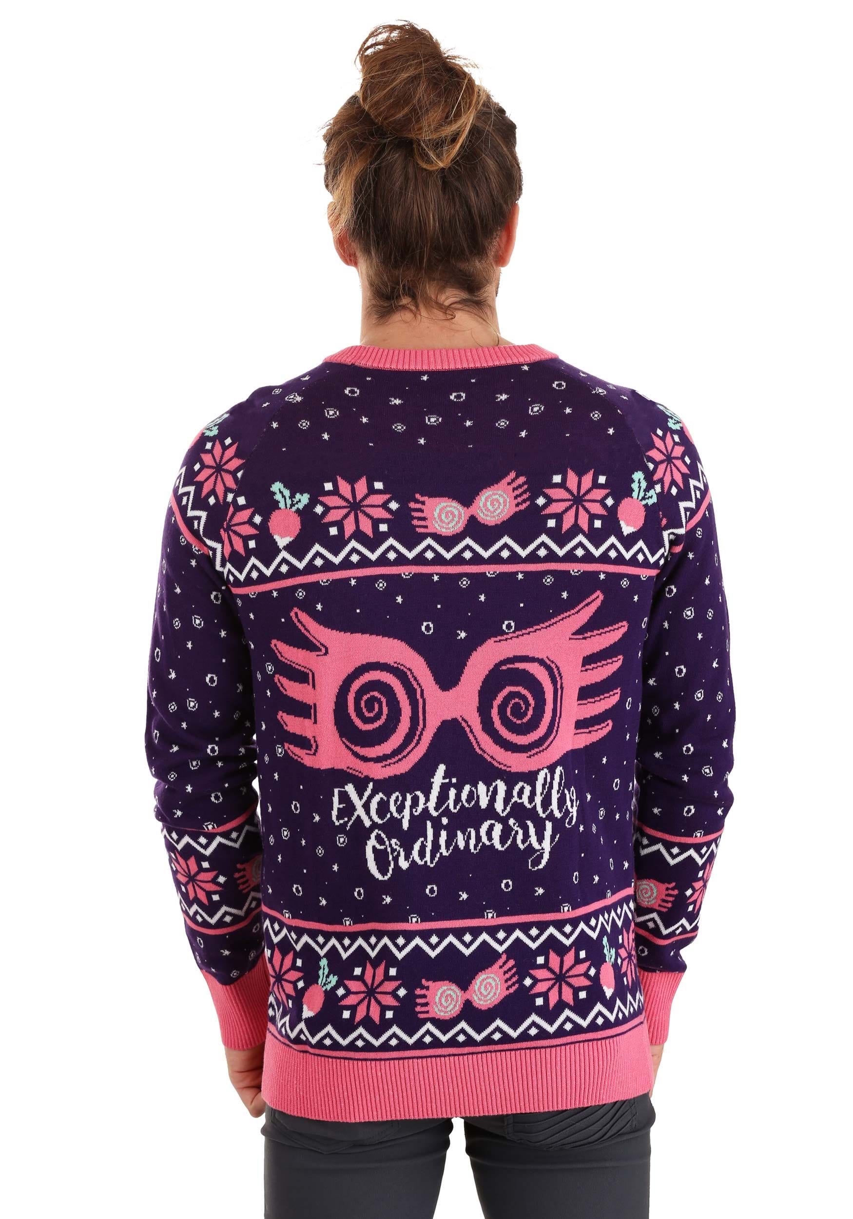 Harry Potter Luna Lovegood Ugly Sweater for Adults 3 Harry Potter Luna Lovegood Ugly Sweater for Adults