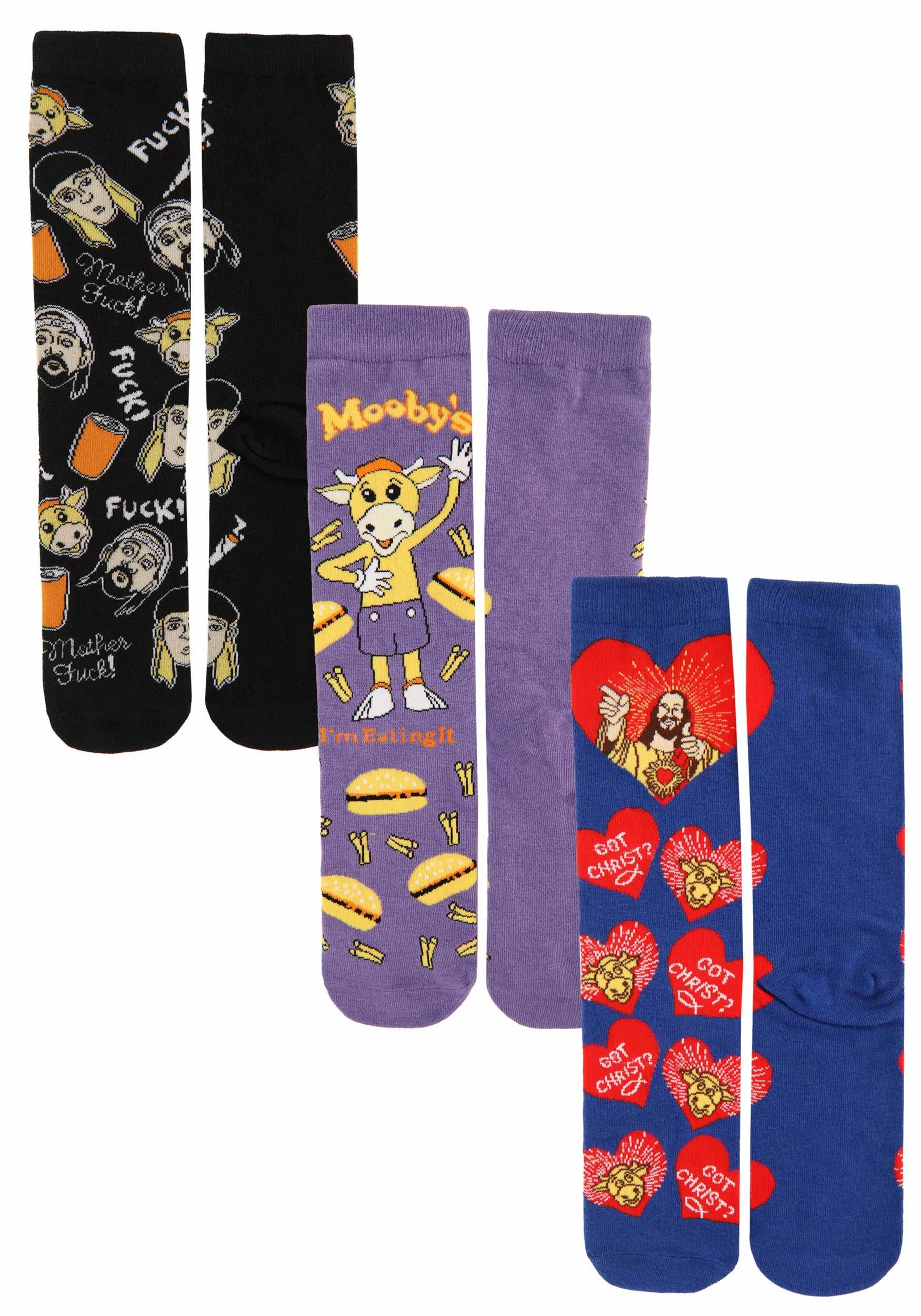 Jay & Silent Bob 3 Pack Crew Socks