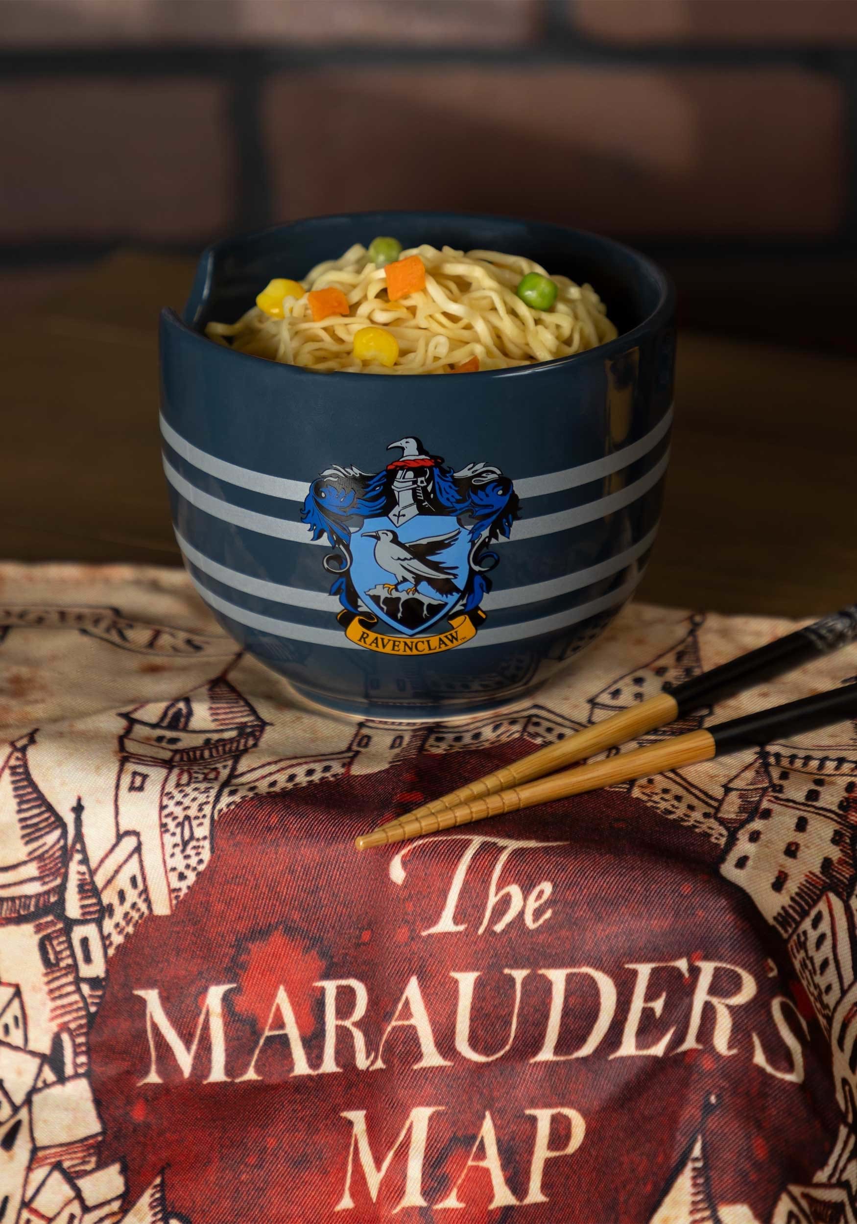 Harry Potter Blue Ravenclaw Ramen Bowl with Chopsticks 1 Harry Potter Blue Ravenclaw Ramen Bowl with Chopsticks