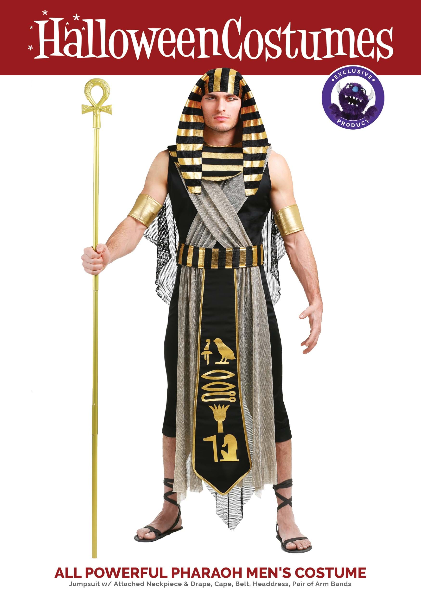Men's All Powerful Pharaoh Costume