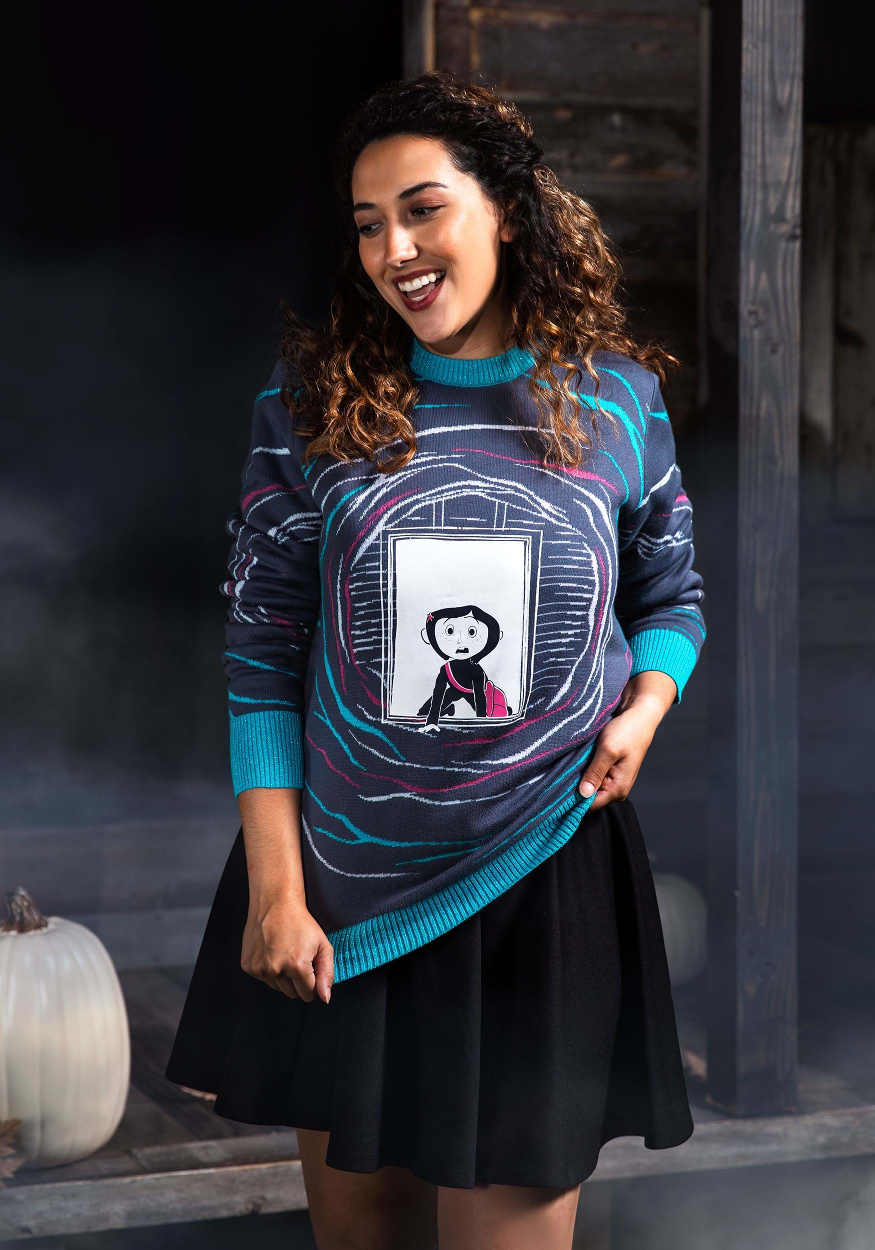 Coraline Ugly Halloween Sweater for Adults 4 Coraline Ugly Halloween Sweater for Adults