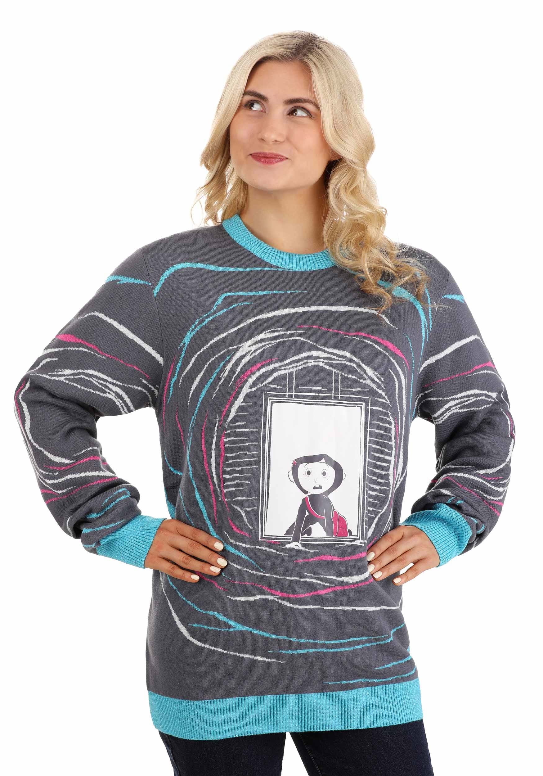 Coraline Ugly Halloween Sweater for Adults 6 Coraline Ugly Halloween Sweater for Adults
