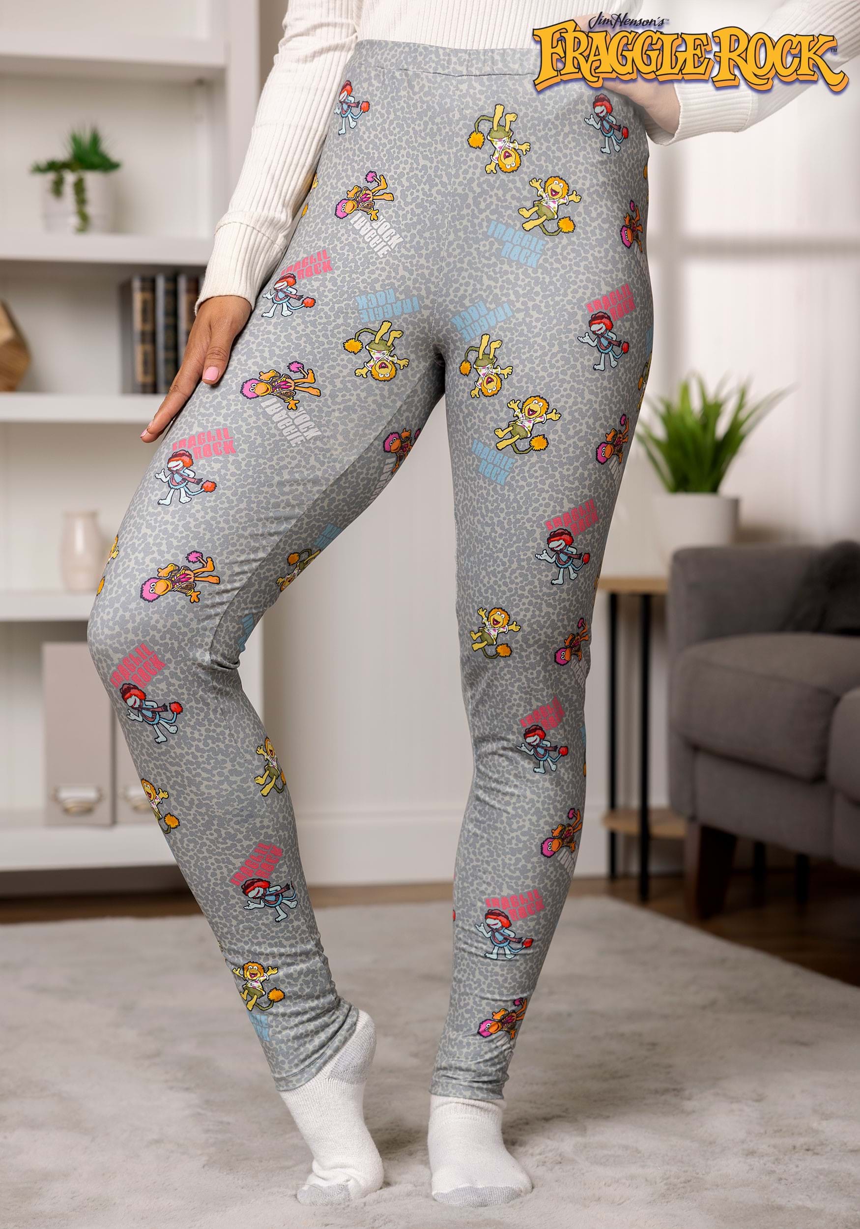 Adult Fraggle Rock AOP Leggings 1 Adult Fraggle Rock AOP Leggings