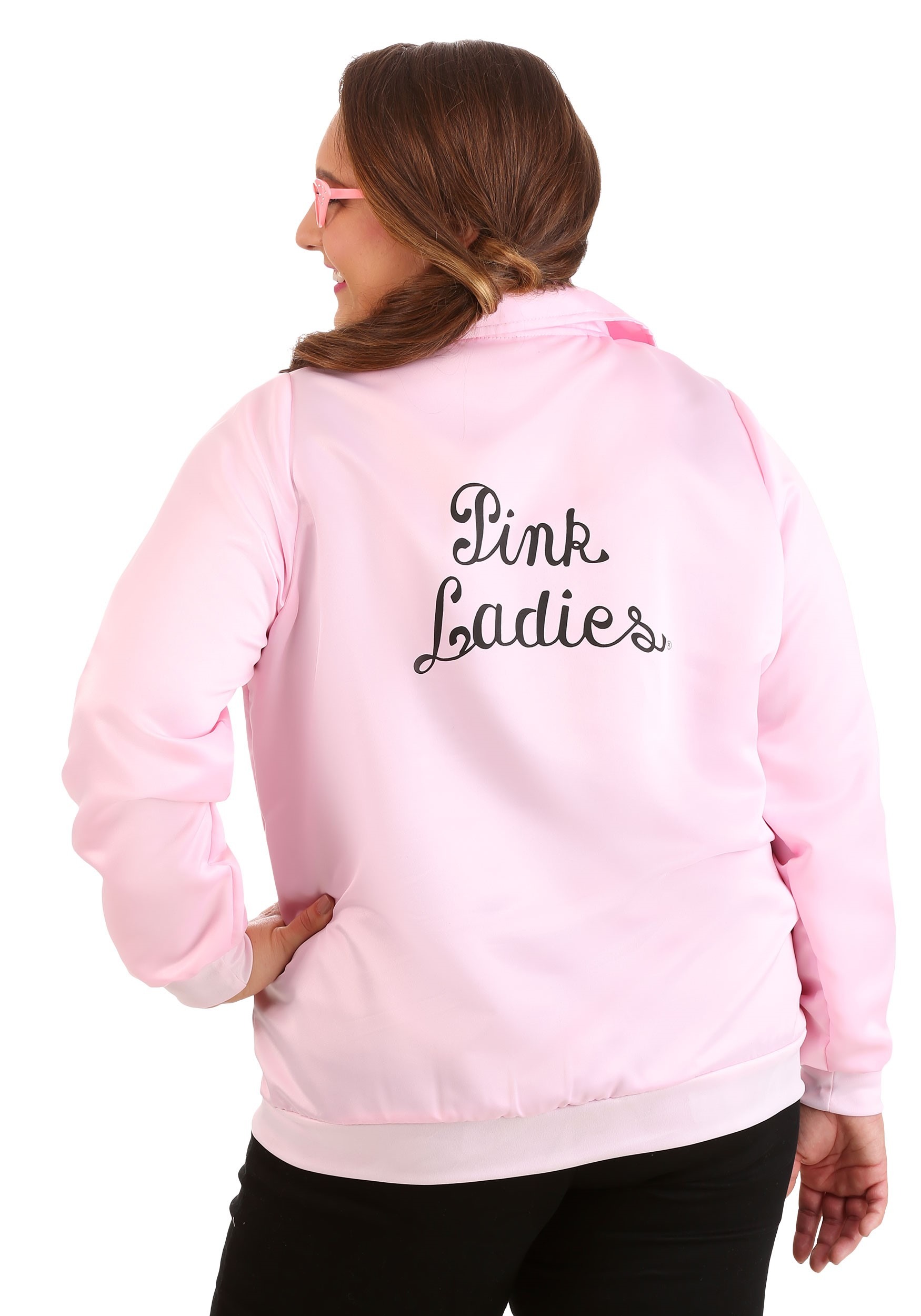 Grease Pink Ladies Plus Size Women's Costume Jacket 2 Grease Pink Ladies Plus Size Women's Costume Jacket