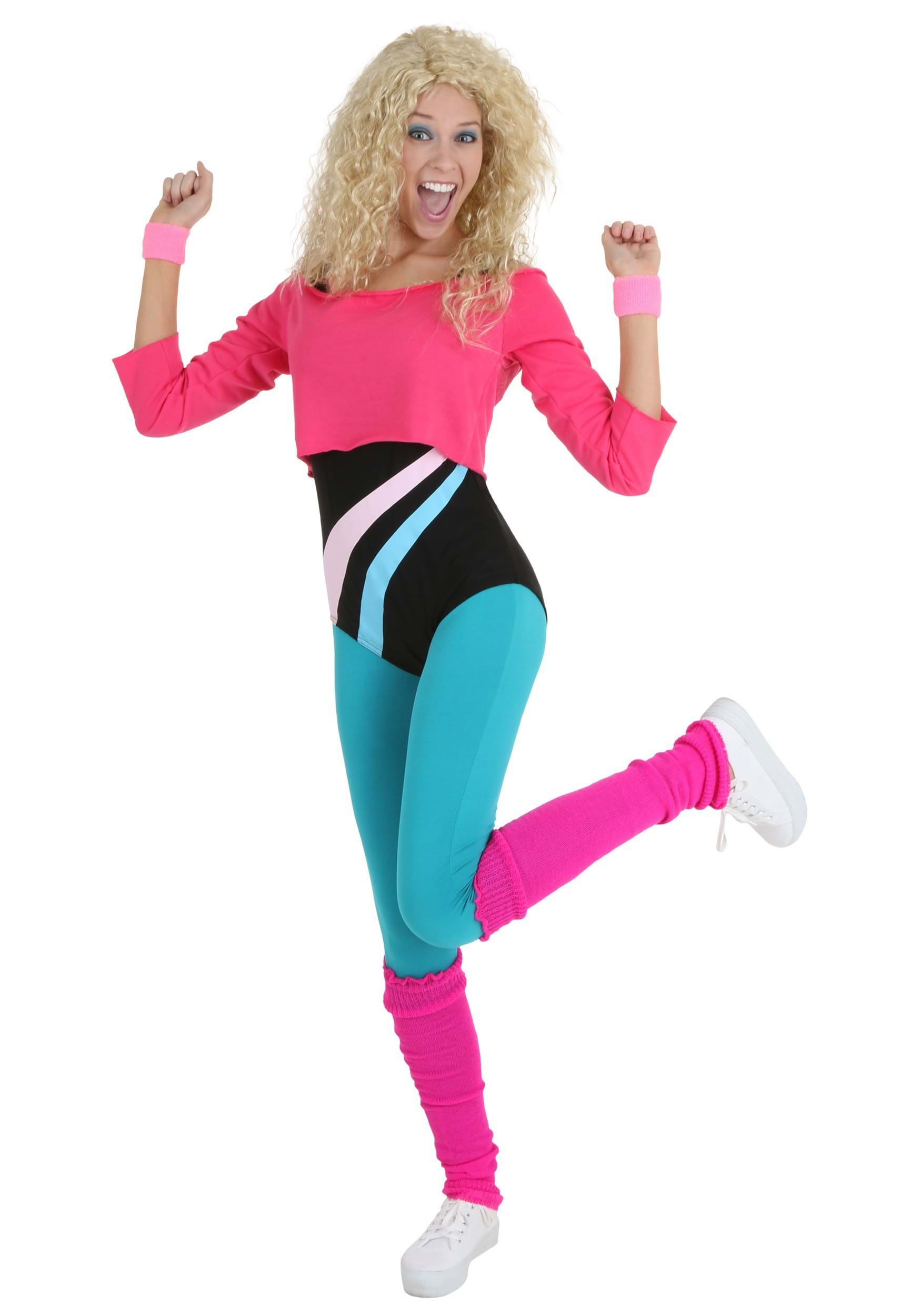 Womens 80's Workout Girl Costume