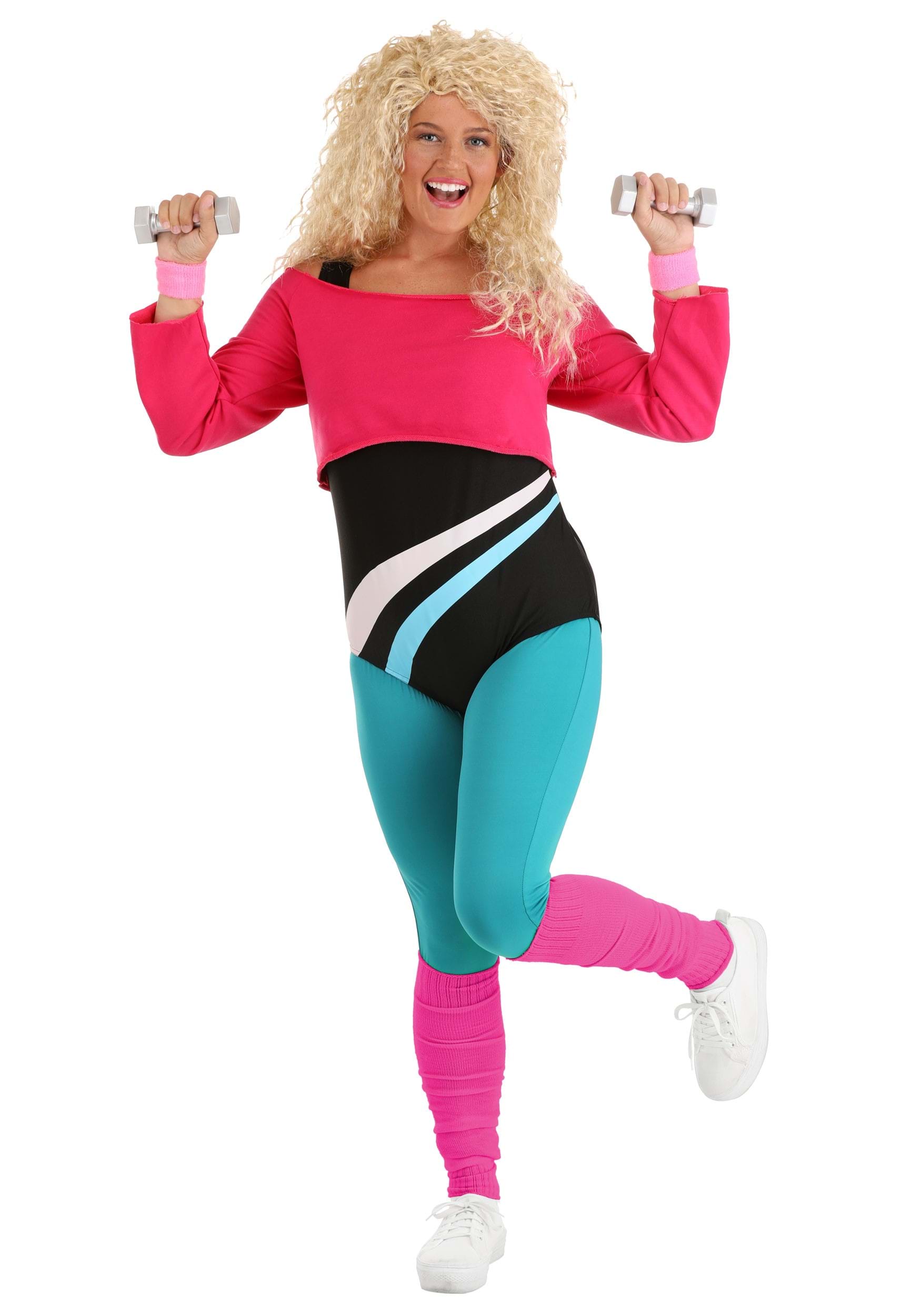 Womens 80's Workout Girl Costume