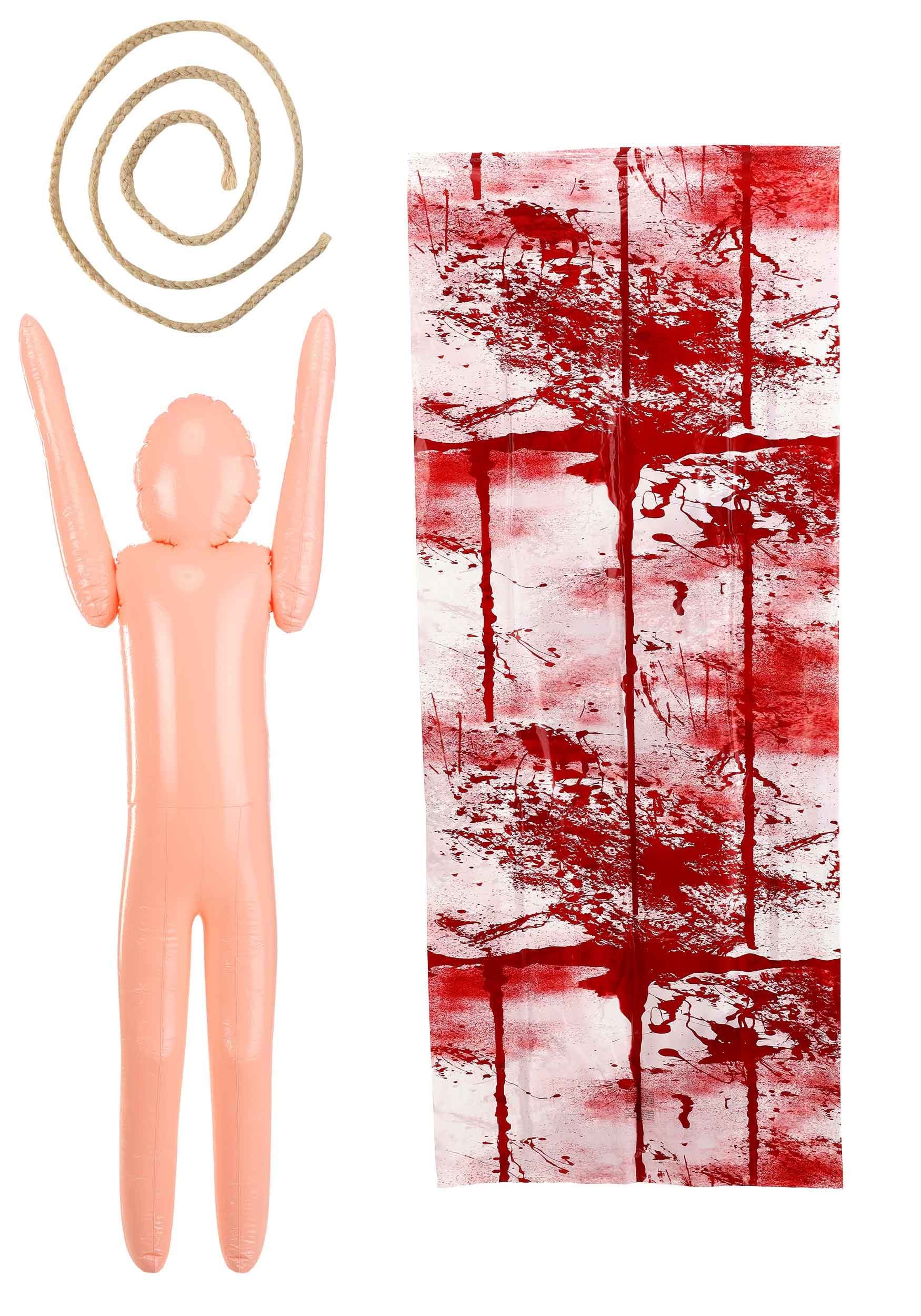 Inflatable 6FT Body in Bloody Body Bag Halloween Prop 3 Inflatable 6FT Body in Bloody Body Bag Halloween Prop