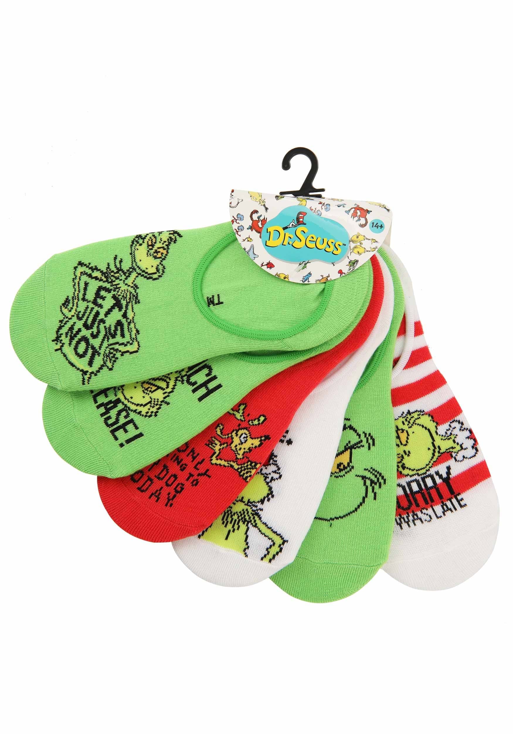 No-Show Dr. Seuss Grinch 6-Pack Socks
