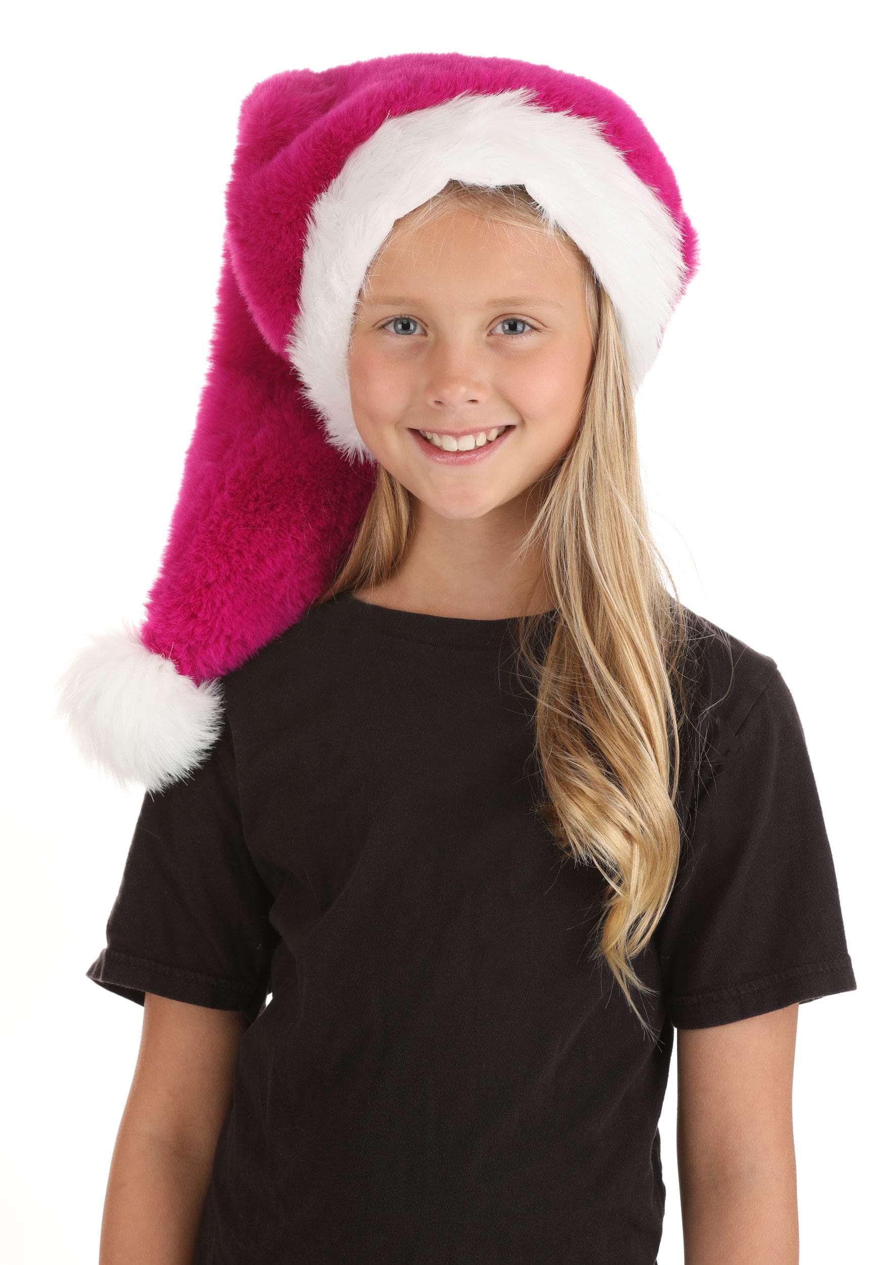 Extra Long Santa Pink Hat