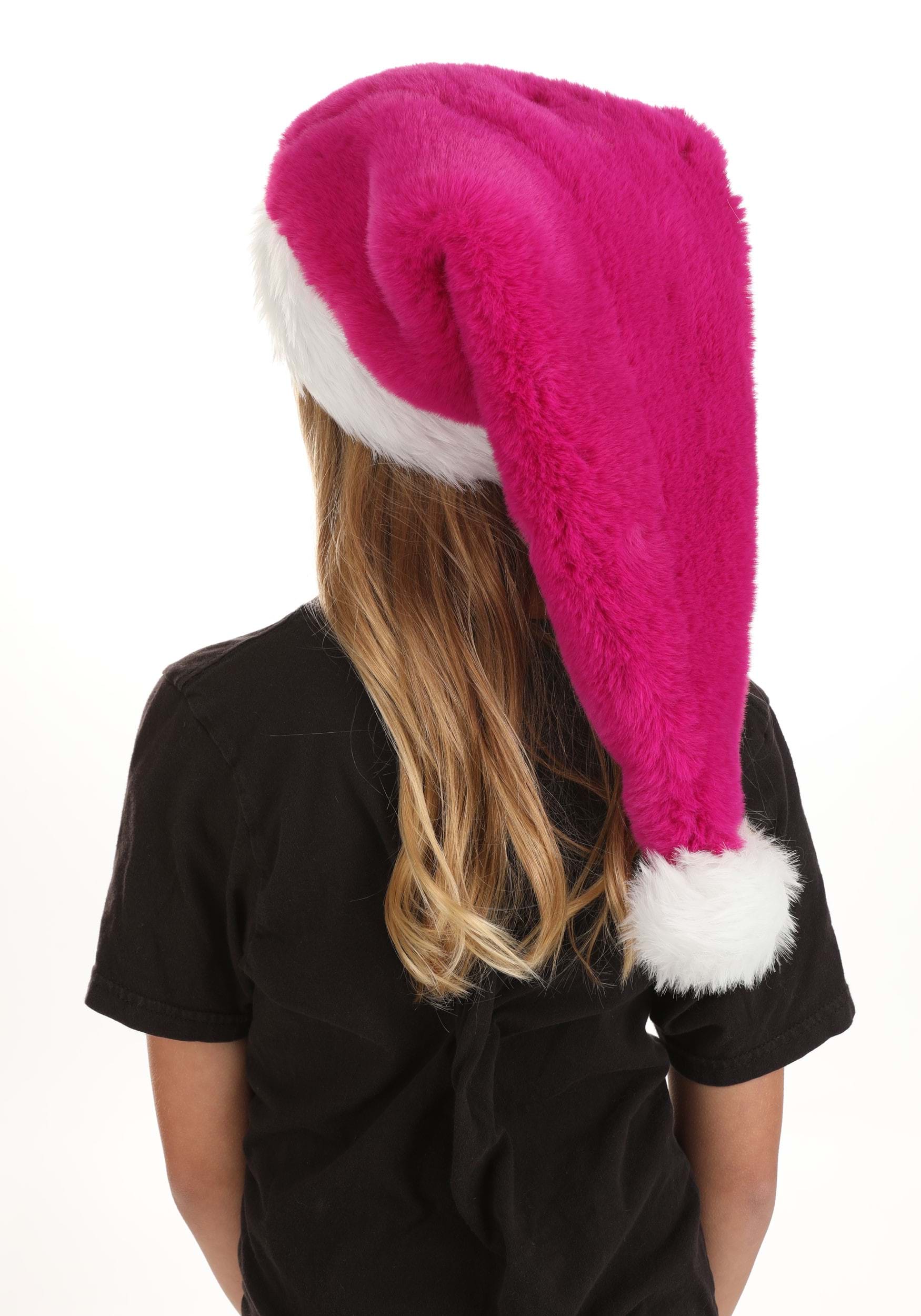 Extra Long Santa Pink Hat