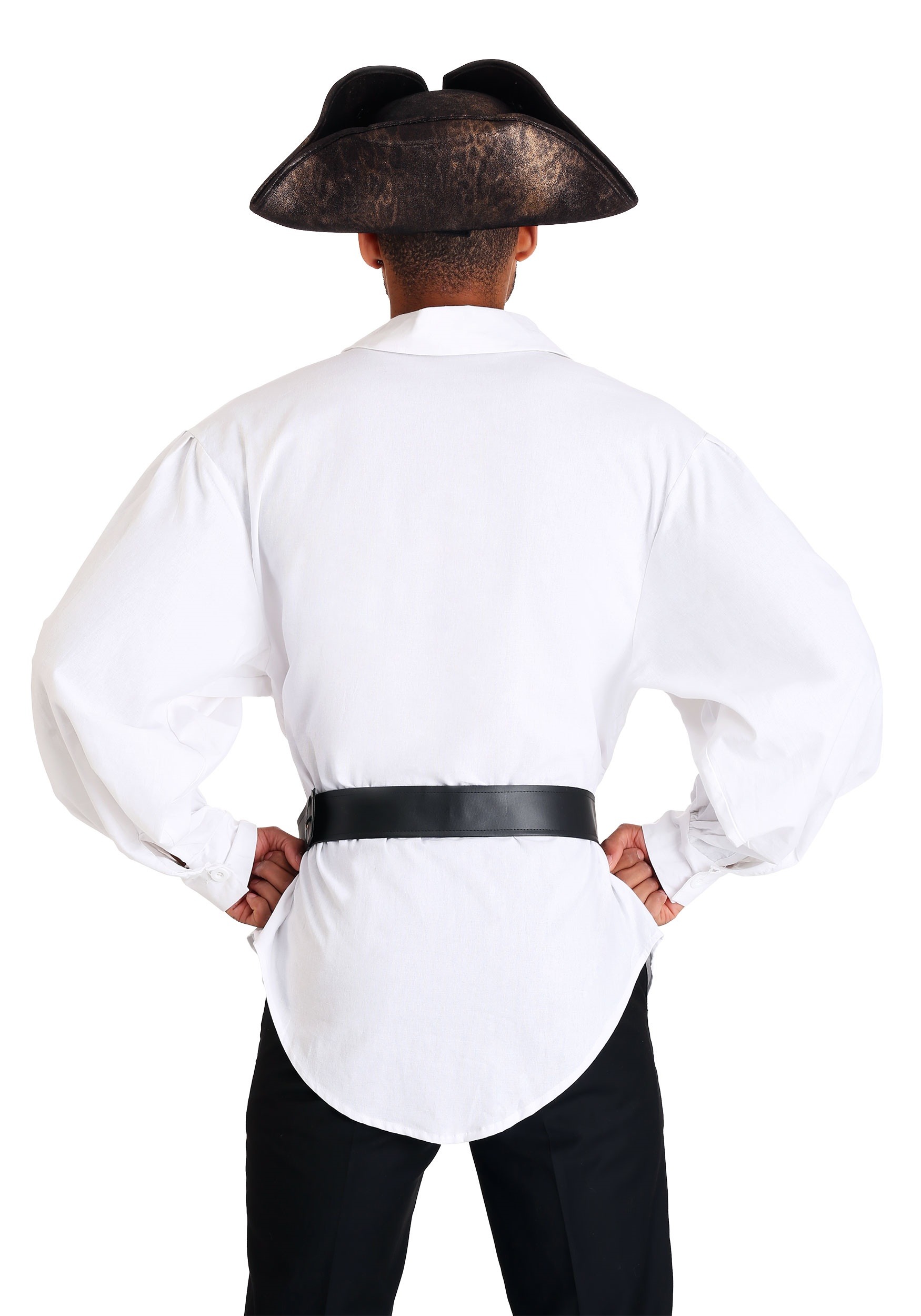 Adult White Ruffled Pirate Costume Shirt
