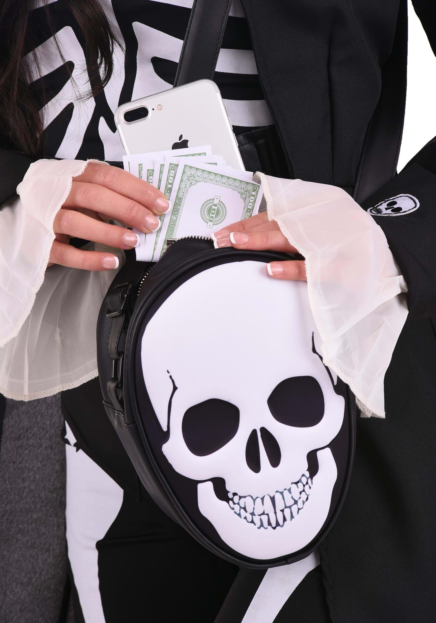 White Skull Halloween Purse 7 White Skull Halloween Purse